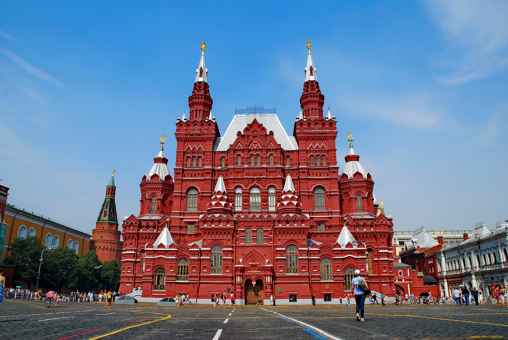 historical, museum, -, red, square, , moscow, города, москва, , россия, музей, площадь