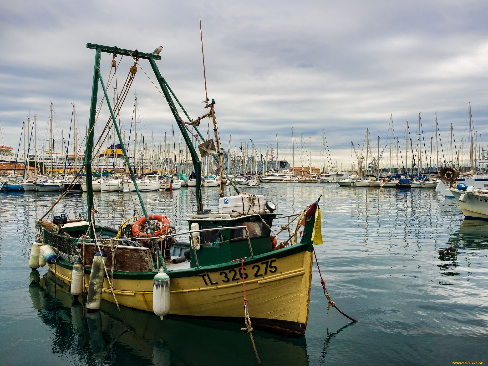 корабли, баркасы, , , буксиры, рыболов, яхты, причалы, бухта