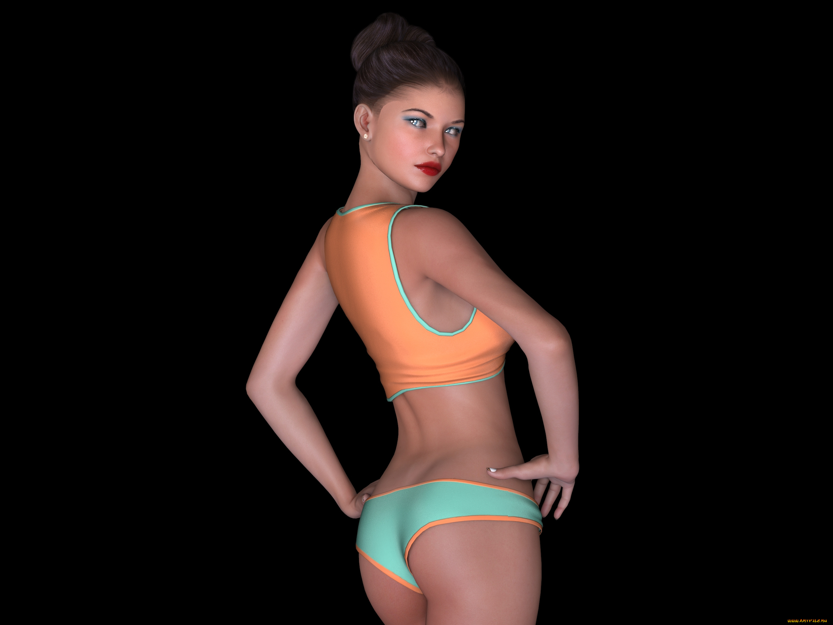 3д, графика, люди, , people, фон, девушка, взгляд