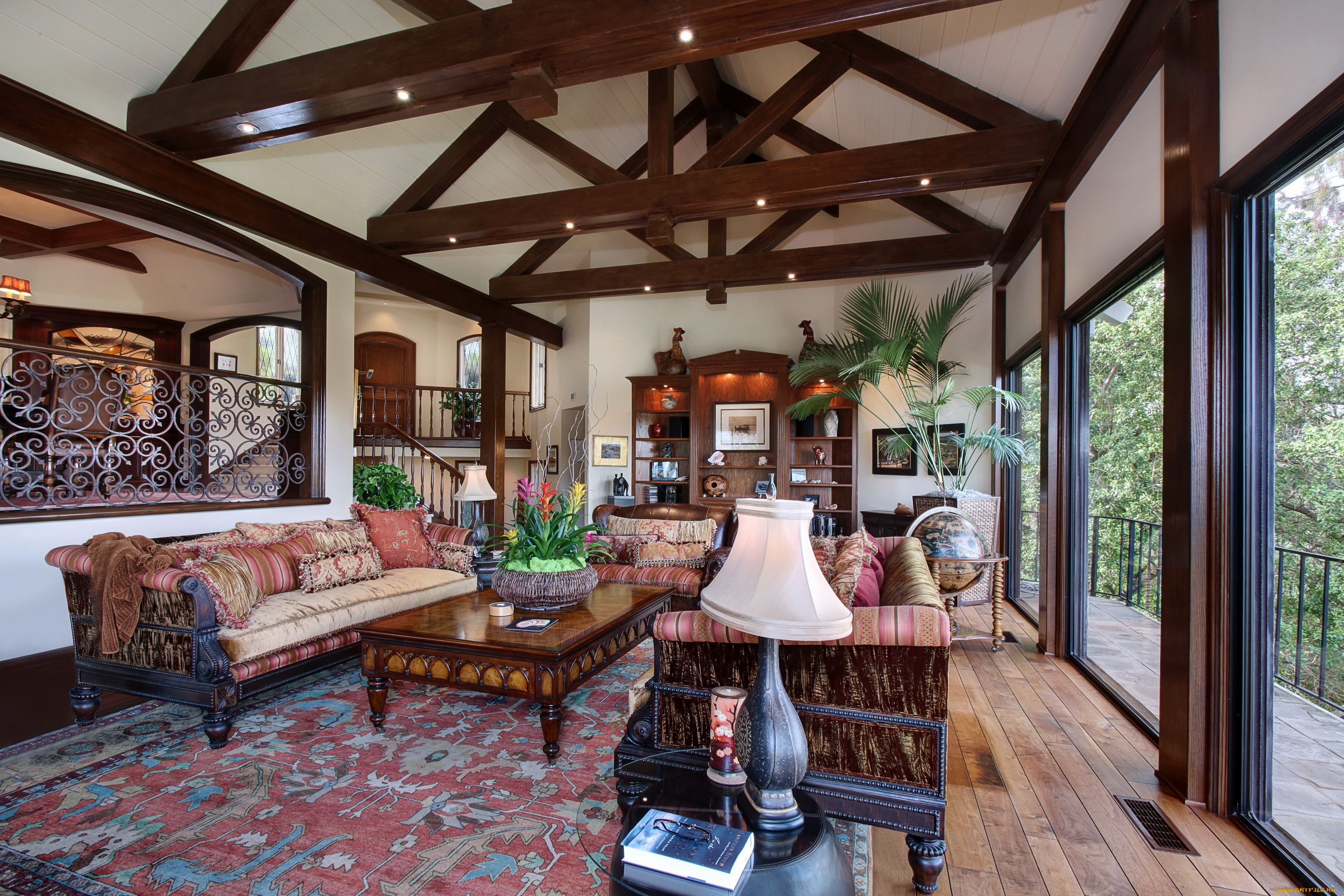 интерьер, гостиная, дизайн, диван, стол, лампа