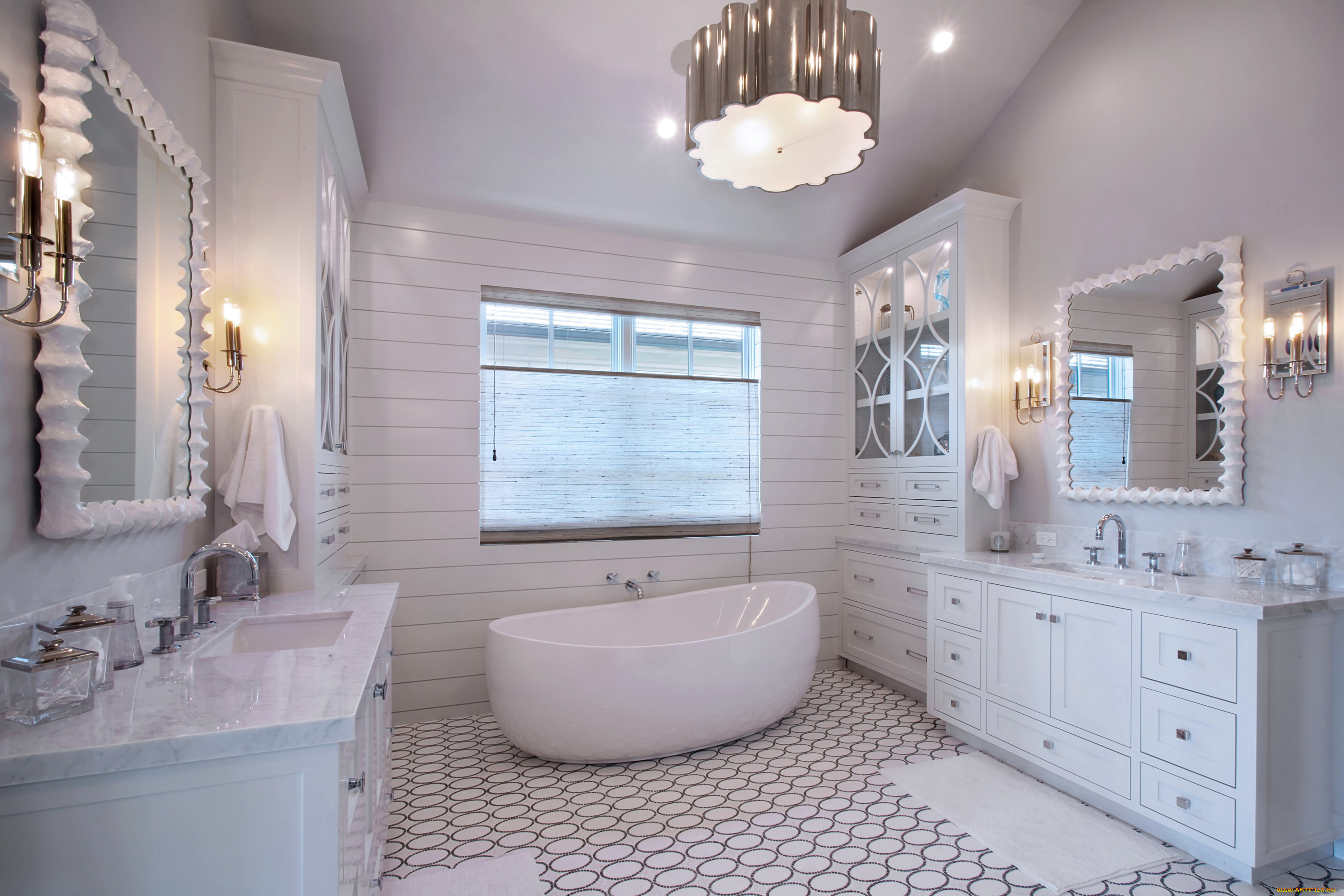 интерьер, ванная, и, туалетная, комнаты, дизай, ванная, лампа, мебель