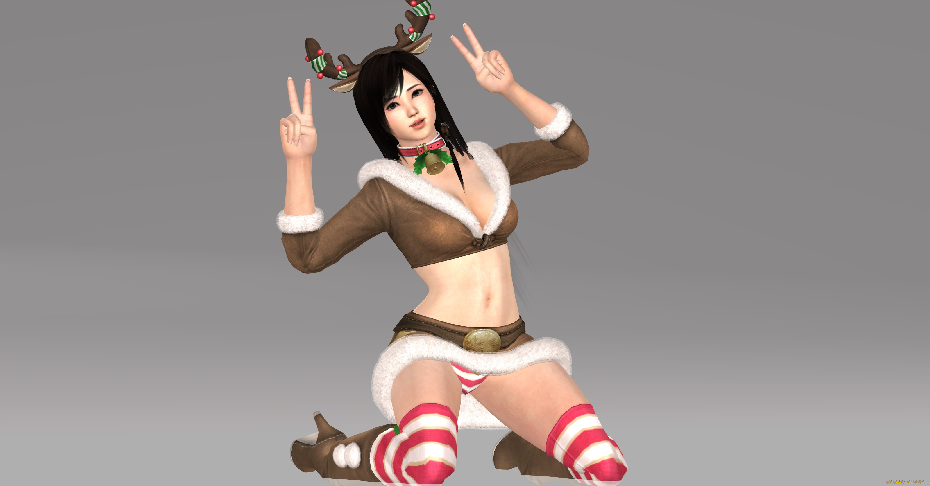 3д, графика, аниме, , anime, фон, взгляд, девушка, жест