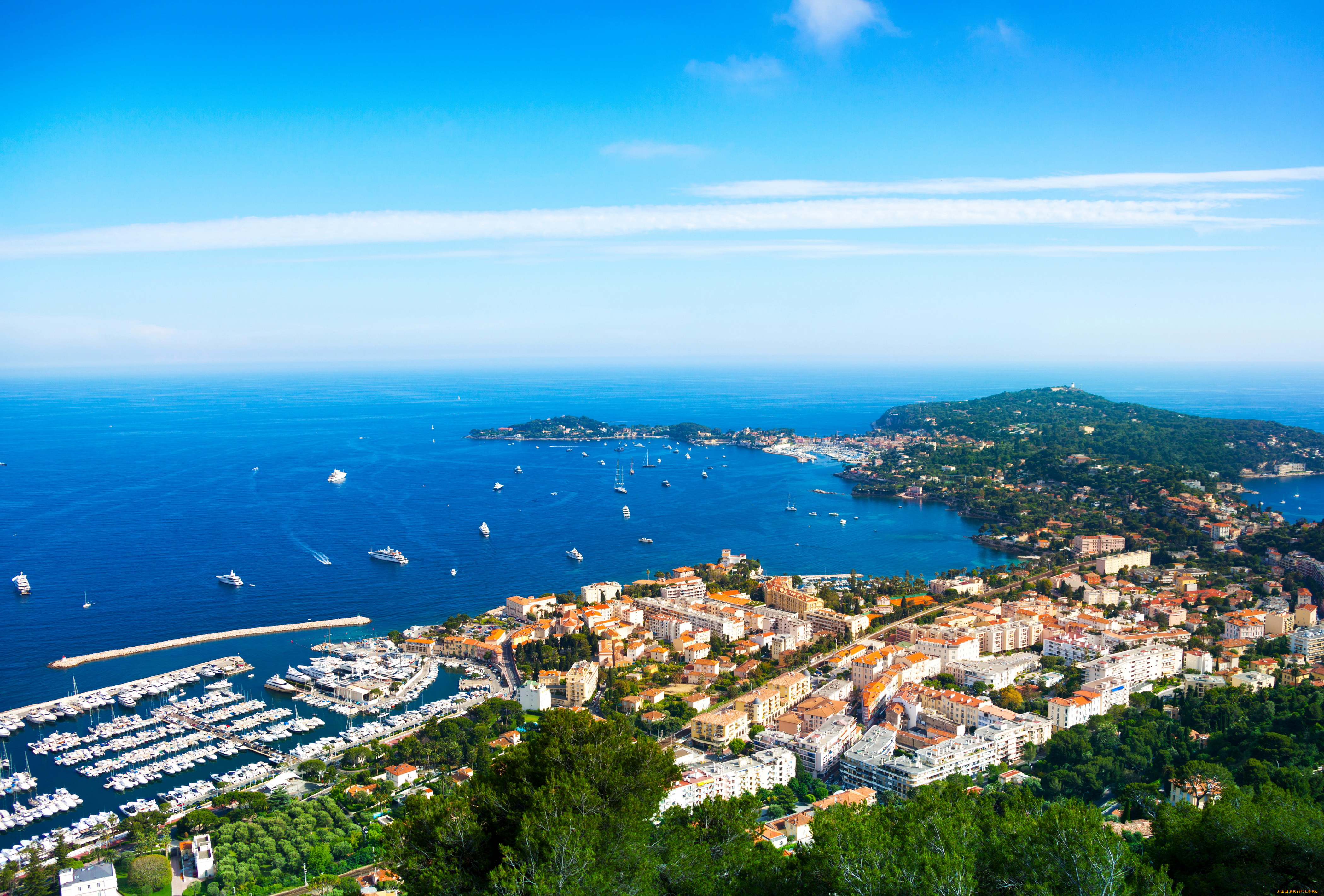 города, ницца, , франция, причалы, море, побережье, дома, ницца