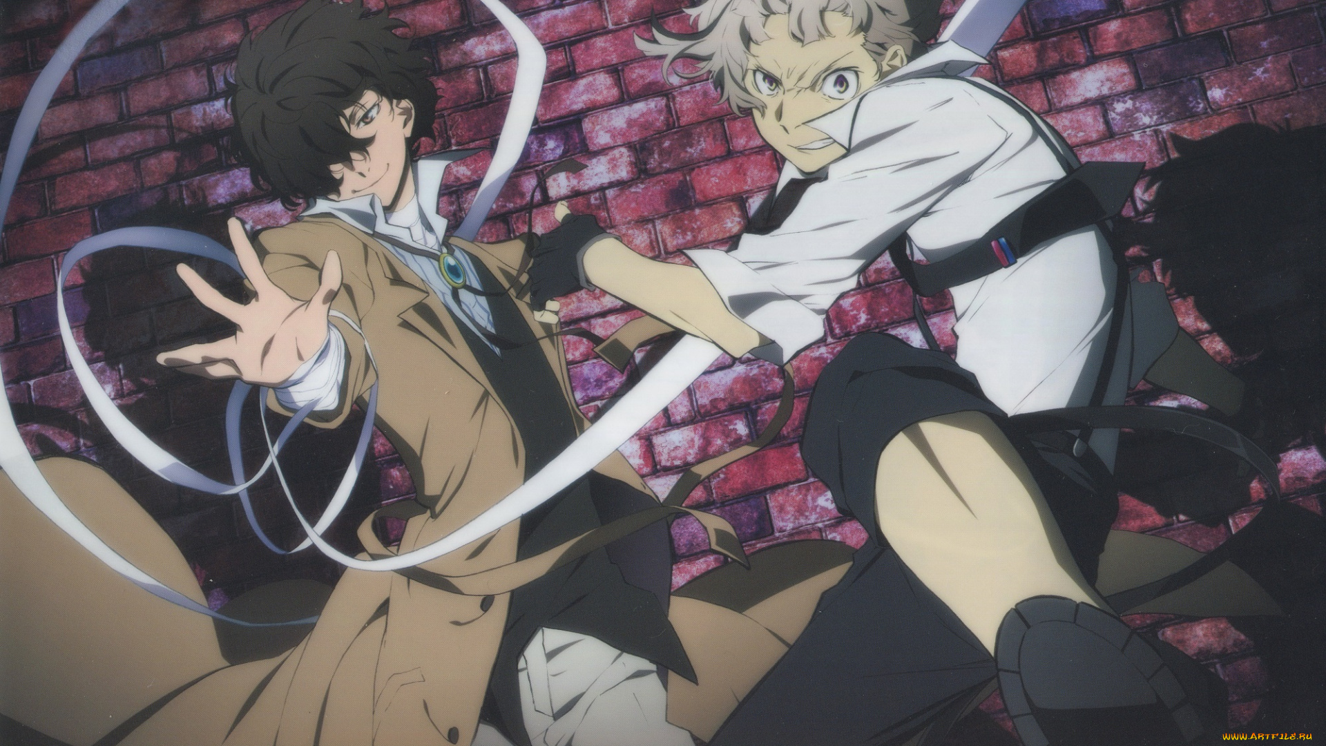 аниме, bungou, stray, dogs, бродячие, псы, литературные, гении