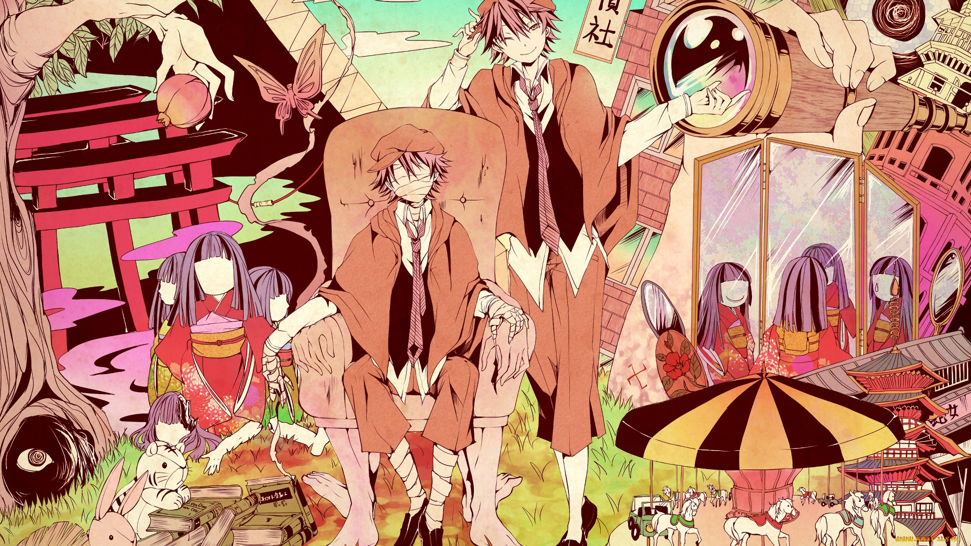 аниме, bungou, stray, dogs, литературные, гении, бродячие, псы