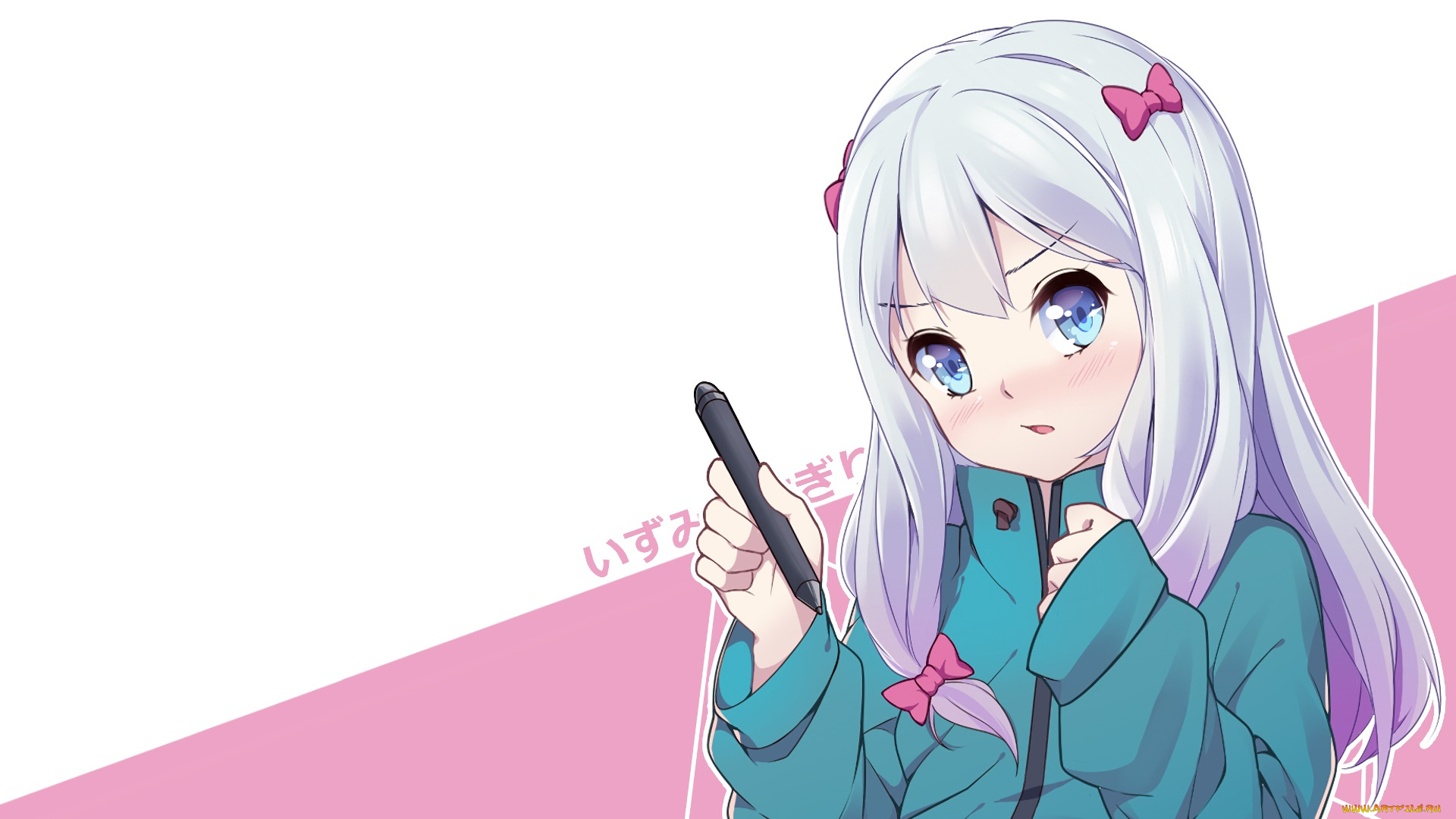 аниме, eromanga-sensei, фон, взгляд, девушка