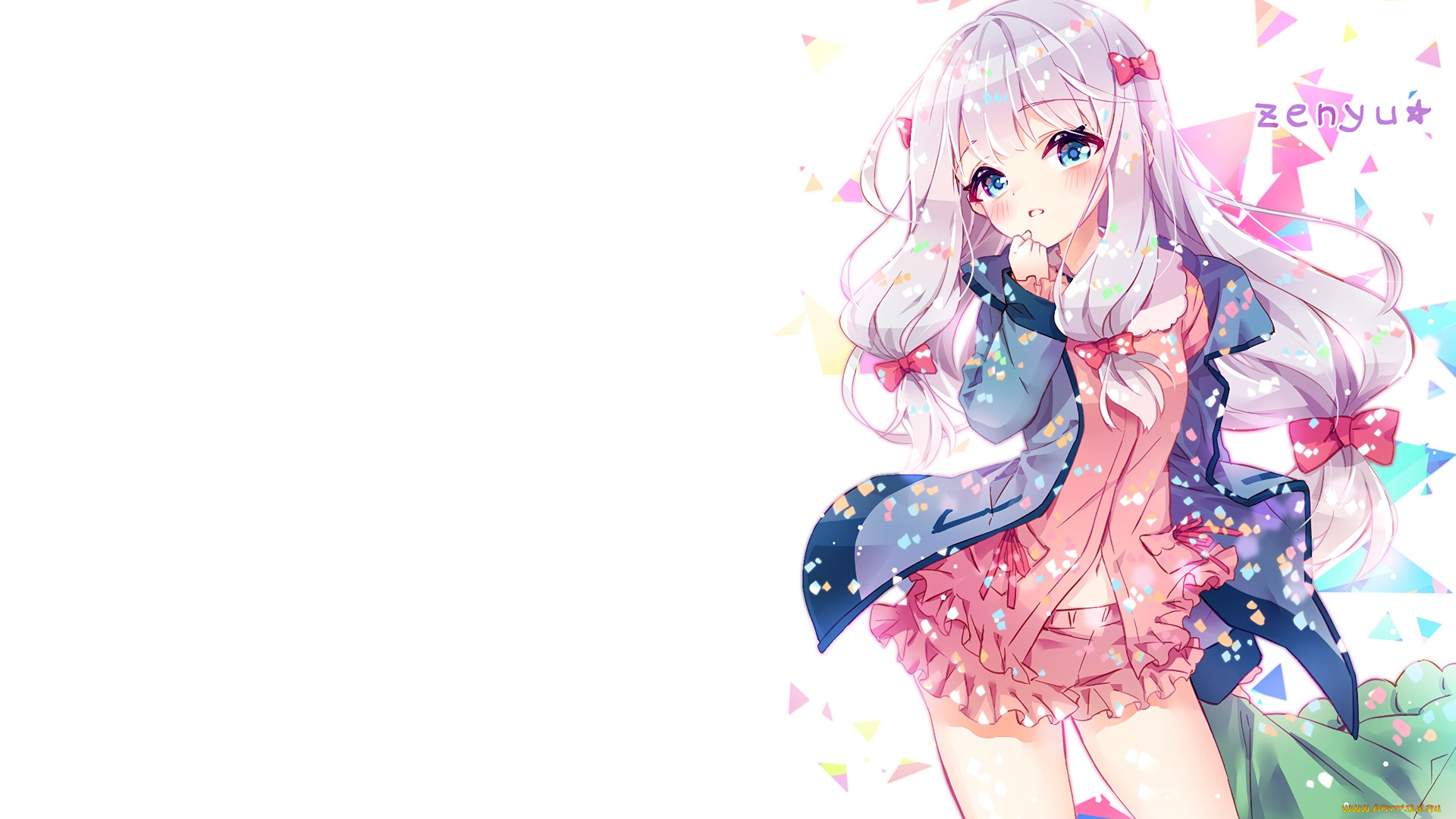 аниме, eromanga-sensei, взгляд, фон, девушка