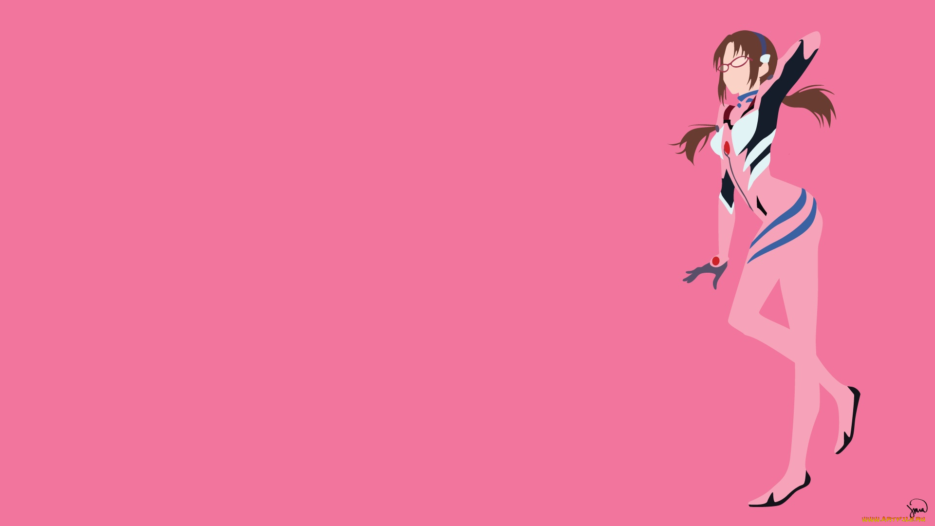 аниме, evangelion, девушка, взгляд, фон