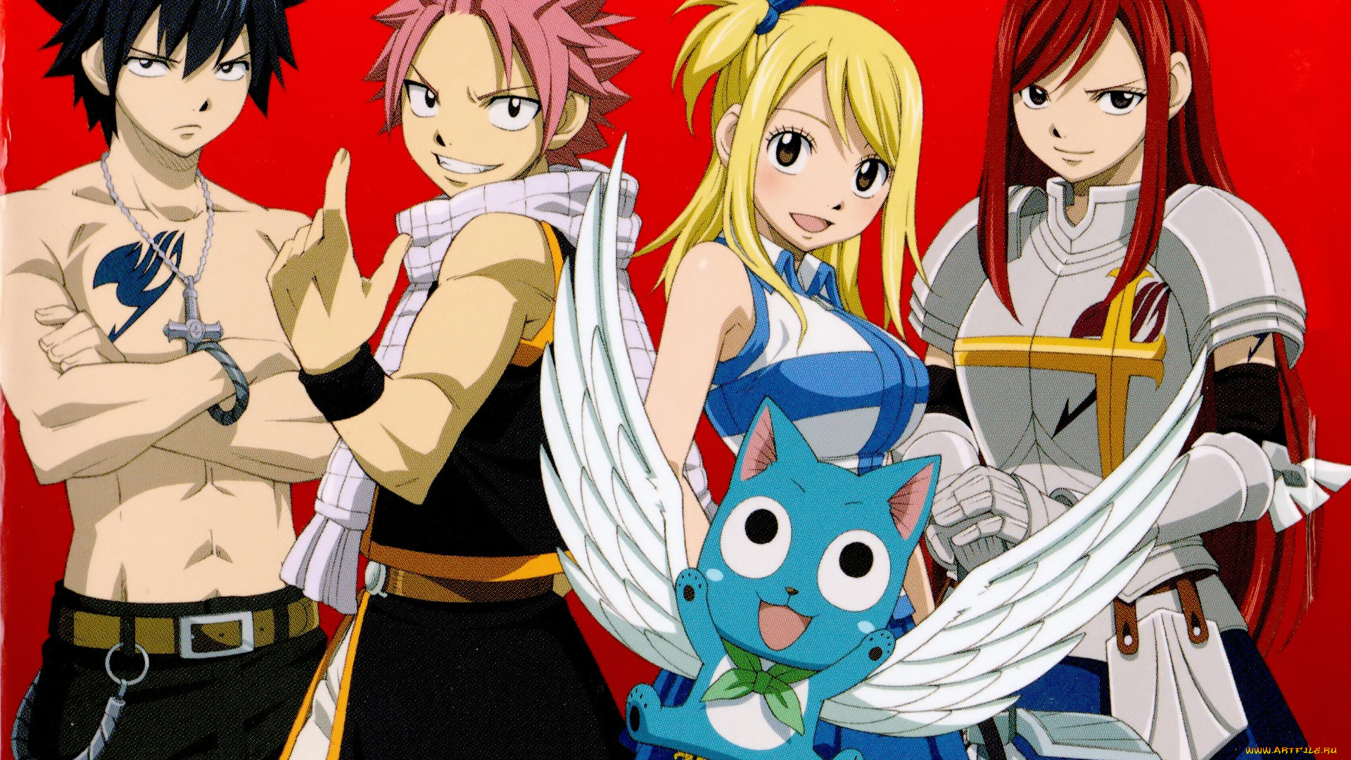 аниме, fairy, tail, хвост, феи