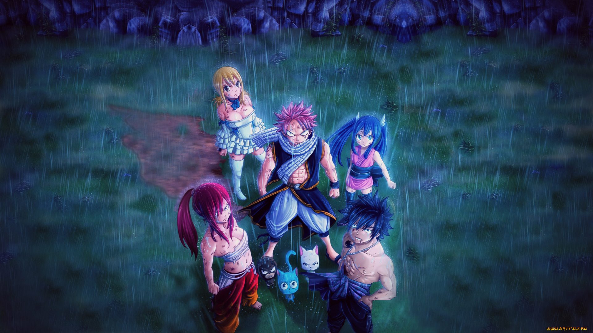 аниме, fairy, tail, хвост, феи