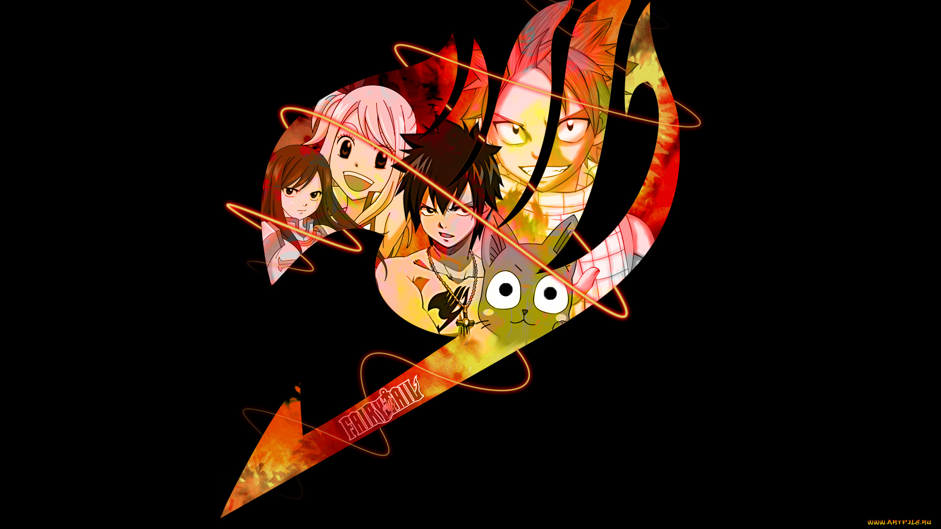 аниме, fairy, tail, хвост, феи