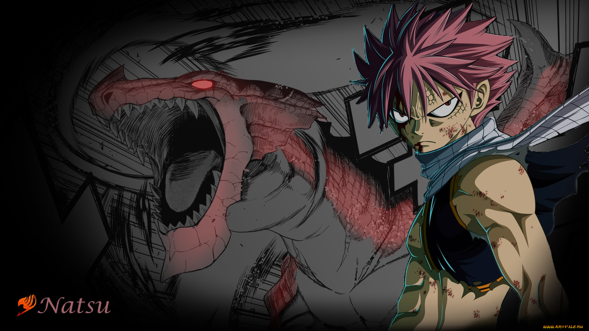 аниме, fairy, tail, нацу