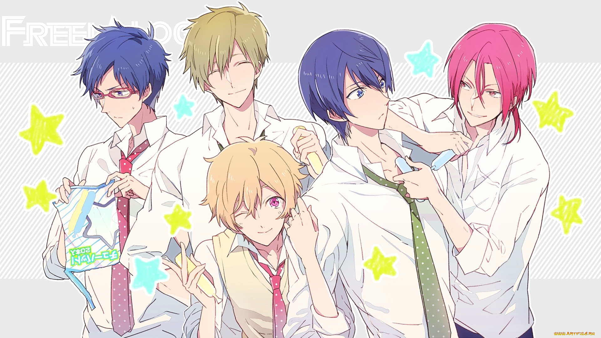 аниме, free, персонажи