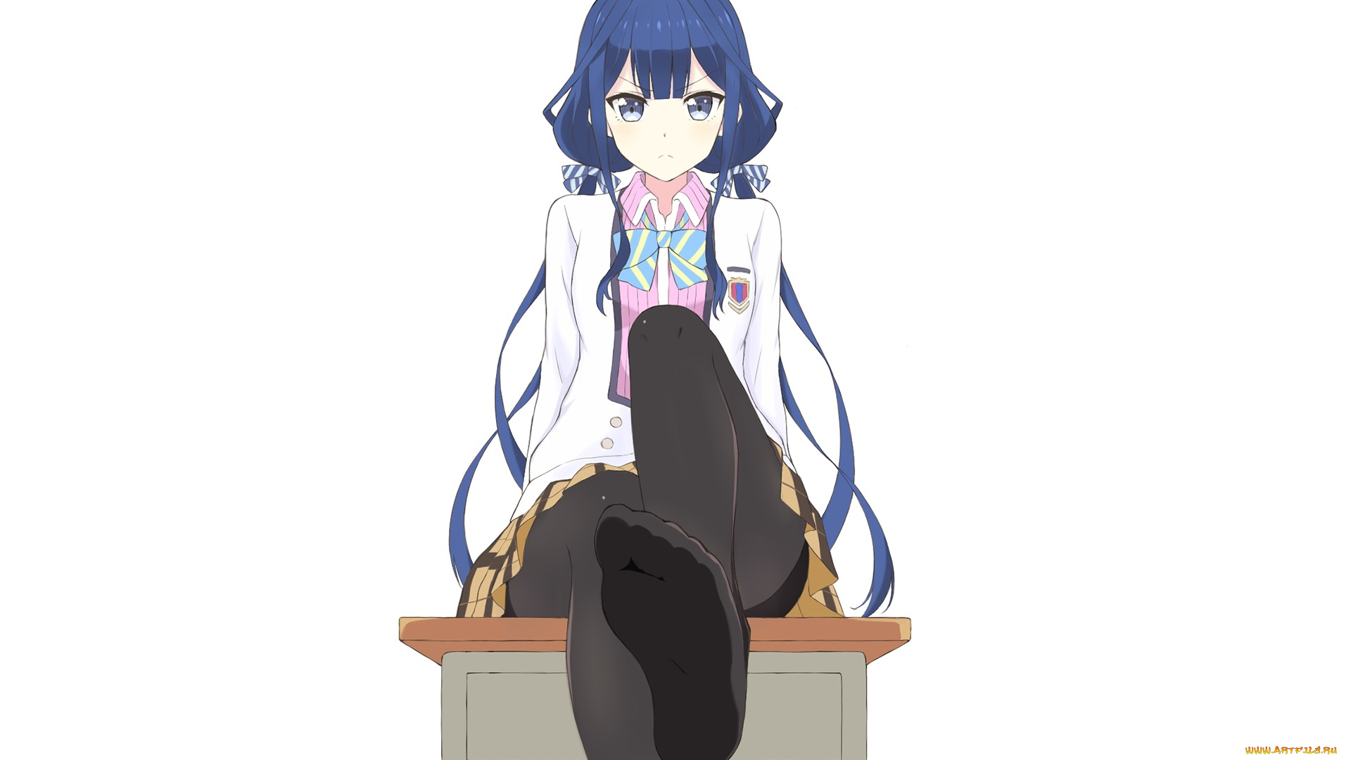 аниме, masamune-kun, no, revenge, девушка, фон, взгляд