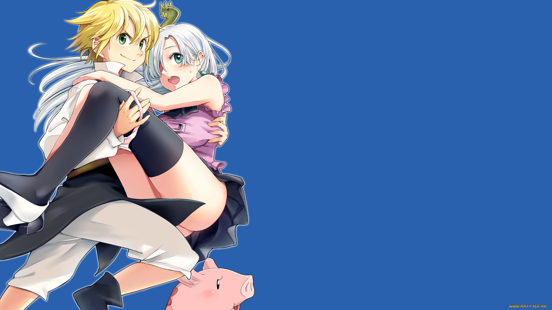 аниме, nanatsu, no, taizai, двое