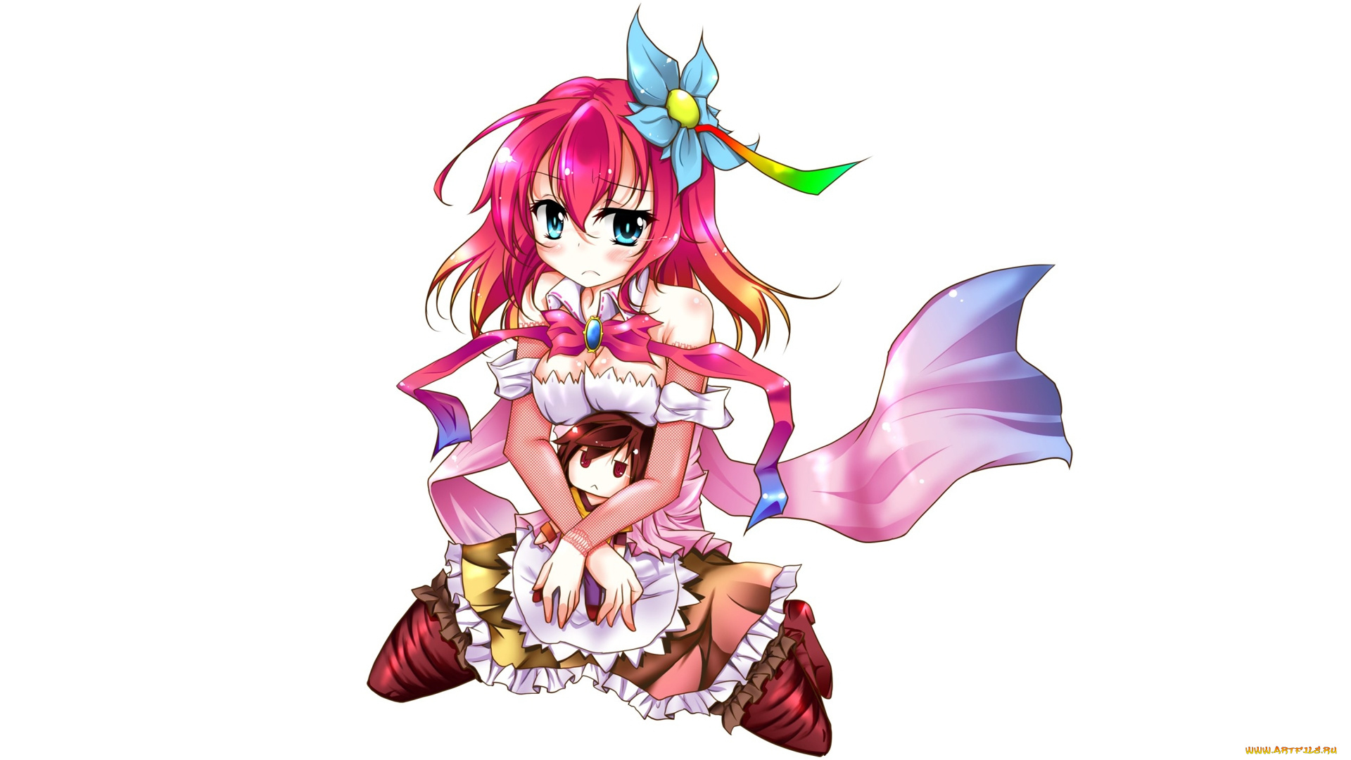 аниме, no, game, no, life, фон, взгляд, девушка