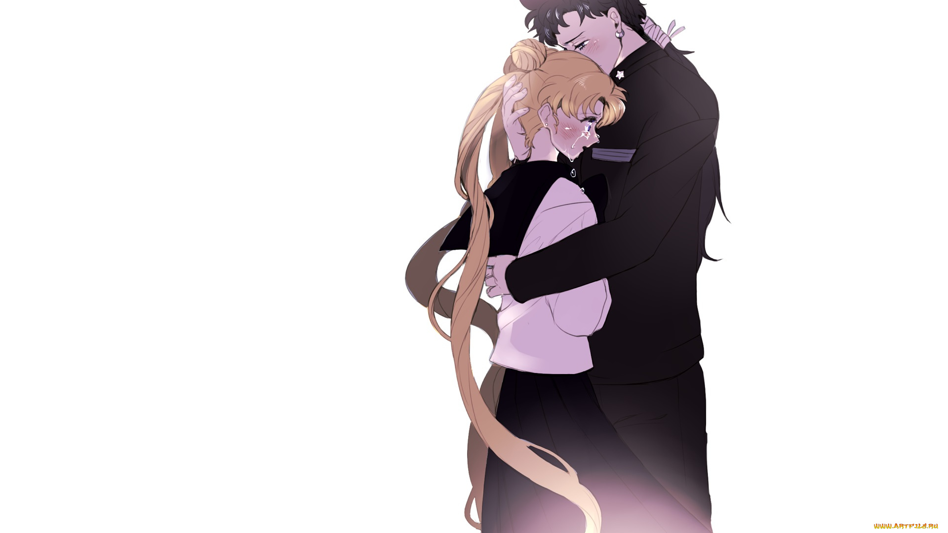 аниме, sailor, moon, двое