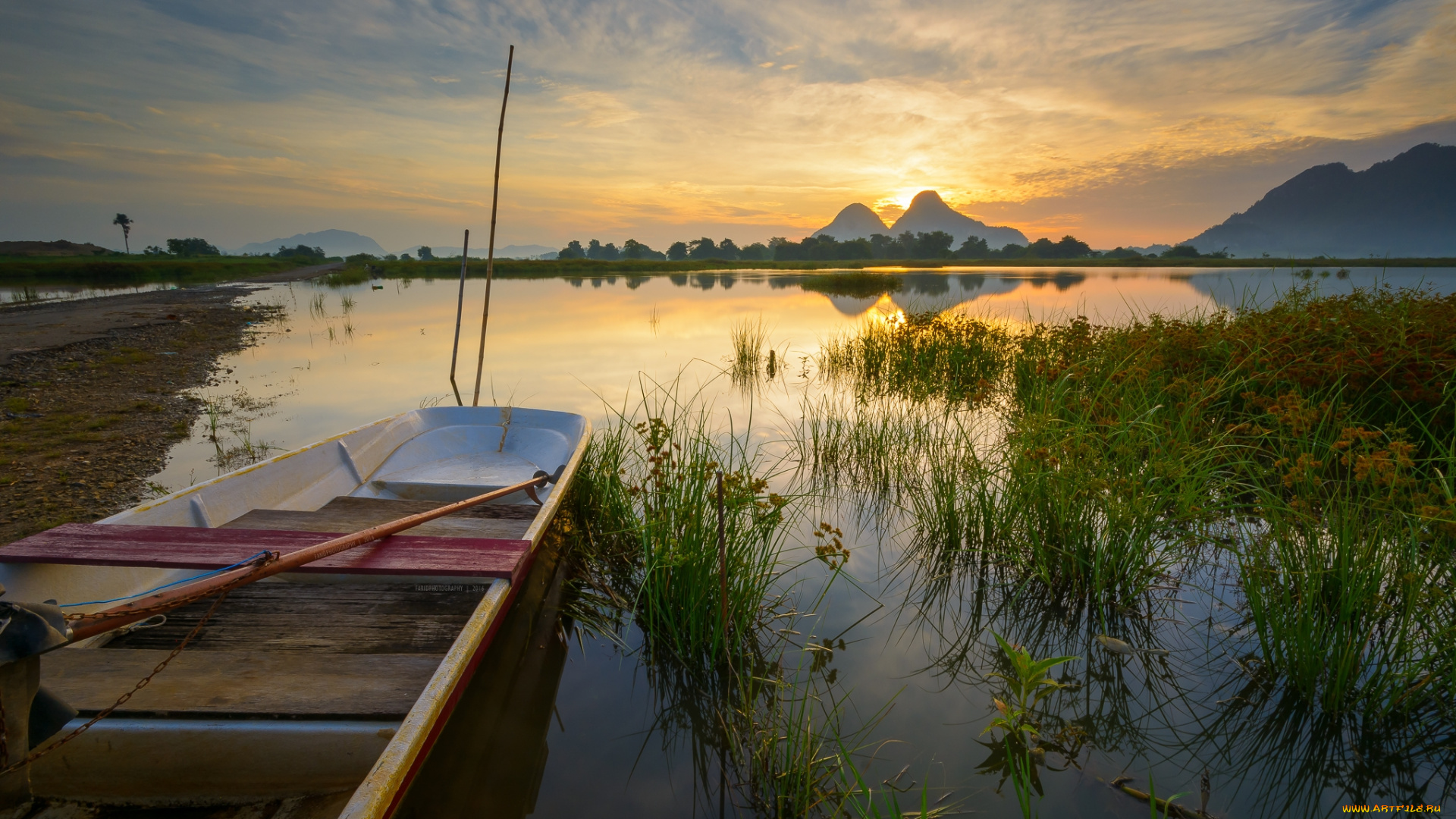 корабли, лодки, , шлюпки, рассвет