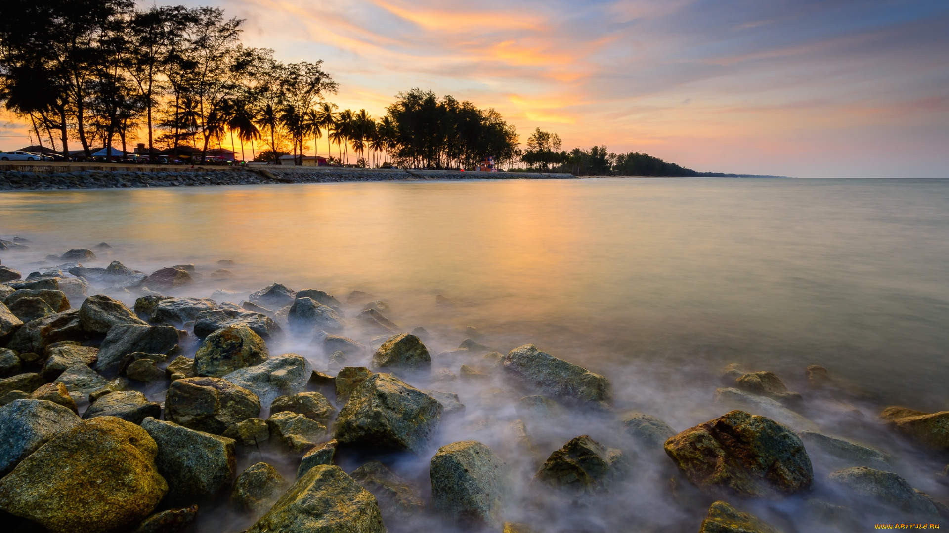 природа, побережье, море, берег