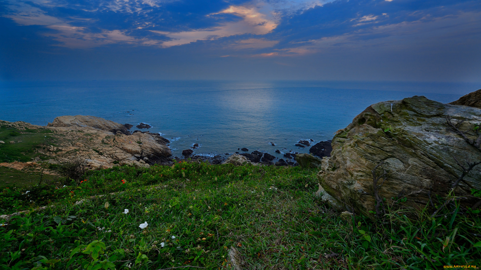 природа, побережье, море, берег