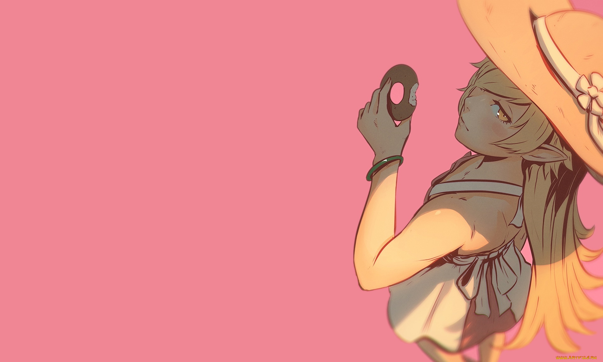 аниме, bakemonogatari, фон, взгляд, девушка