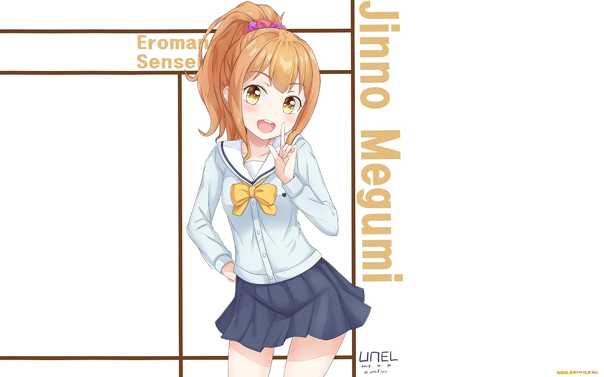 аниме, eromanga-sensei, фон, взгляд, девушка