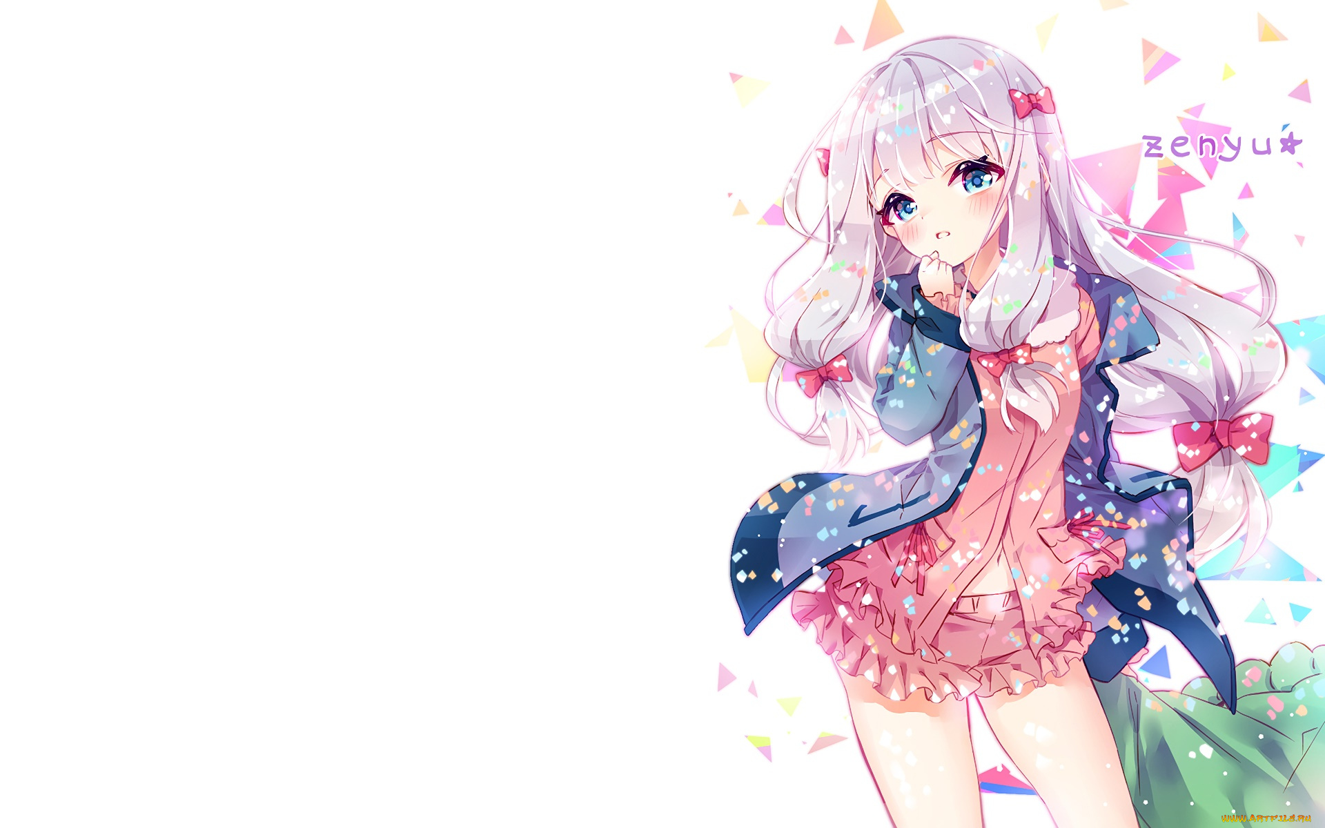 аниме, eromanga-sensei, взгляд, фон, девушка