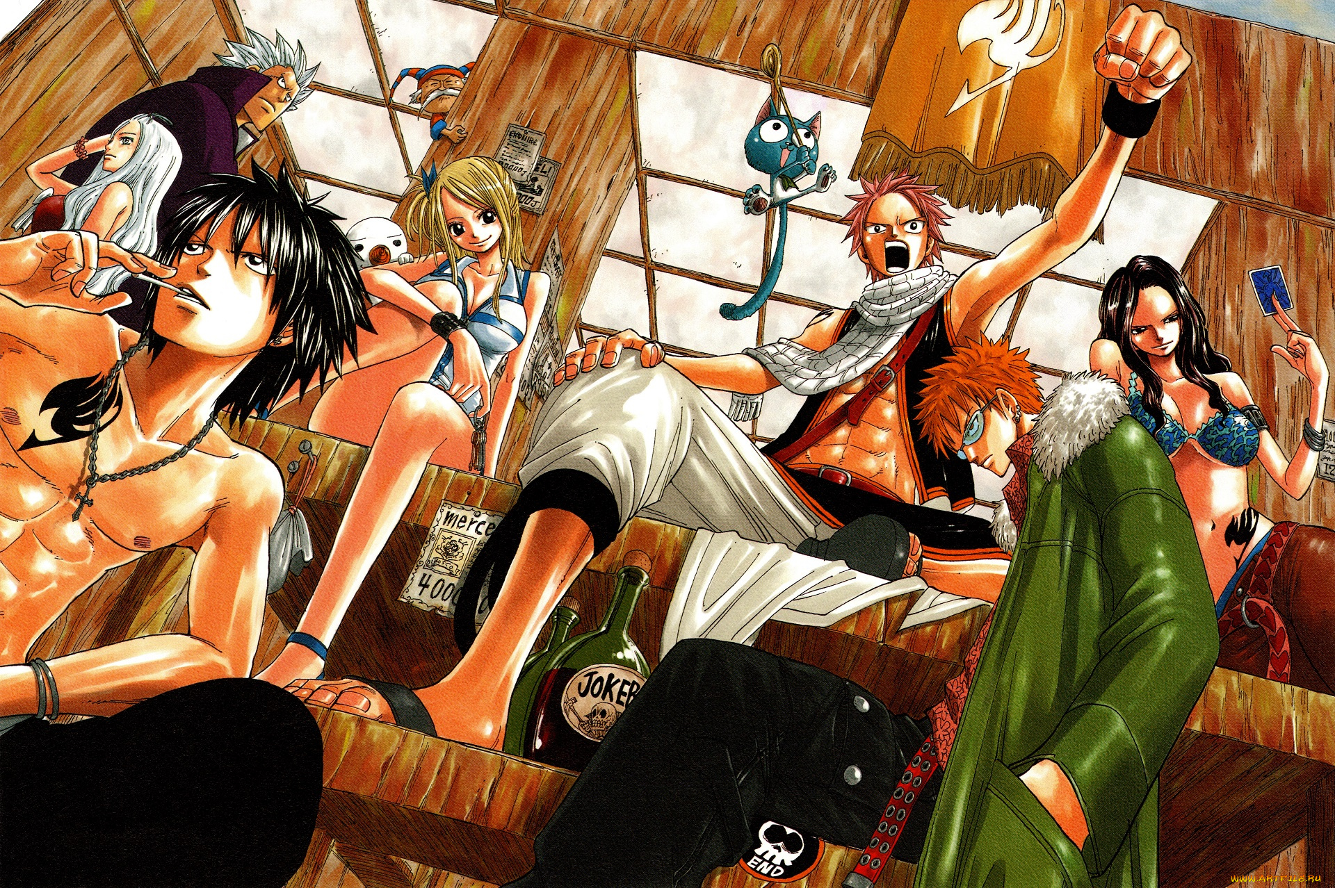 аниме, fairy, tail, хвост, феи