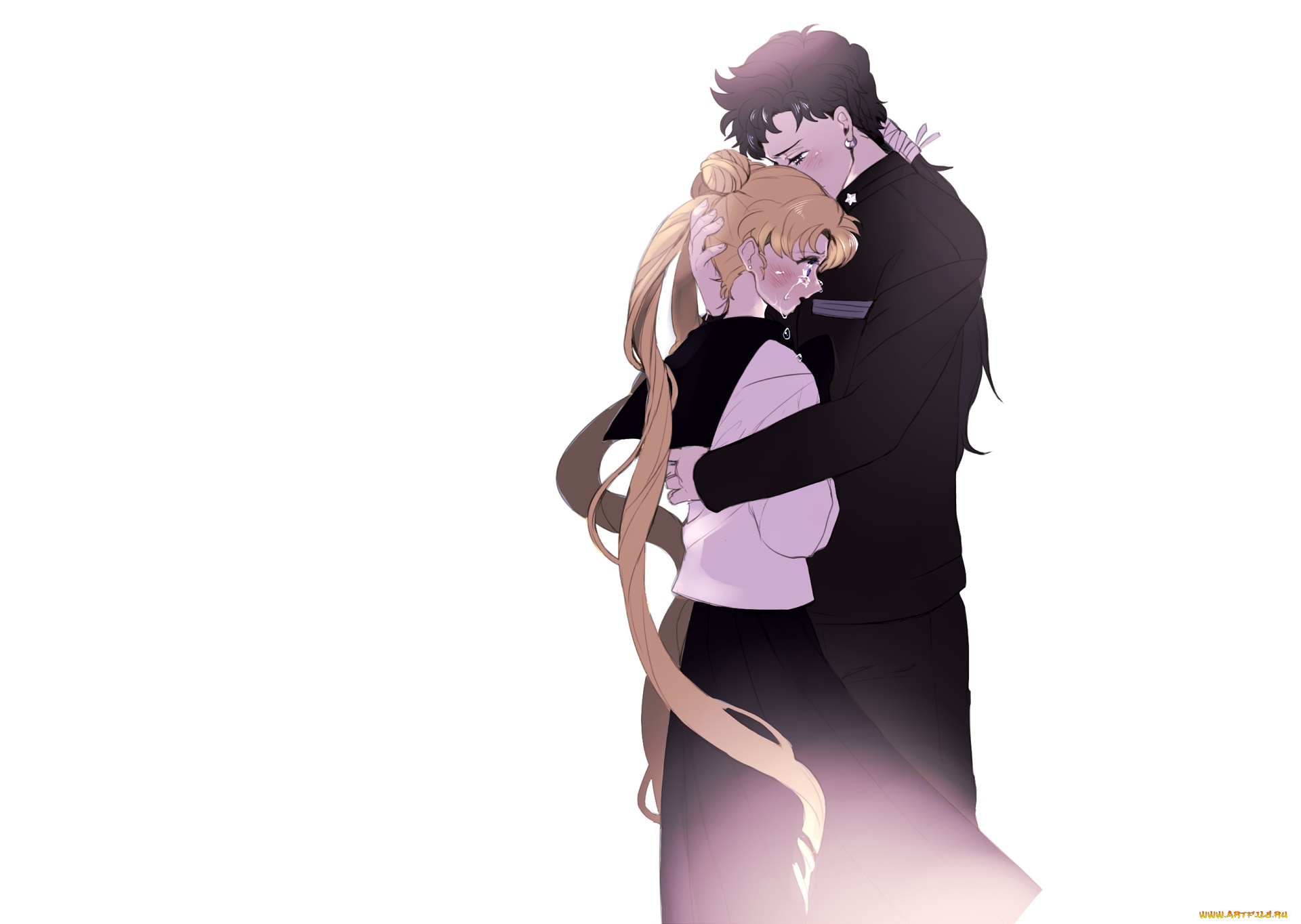 аниме, sailor, moon, двое