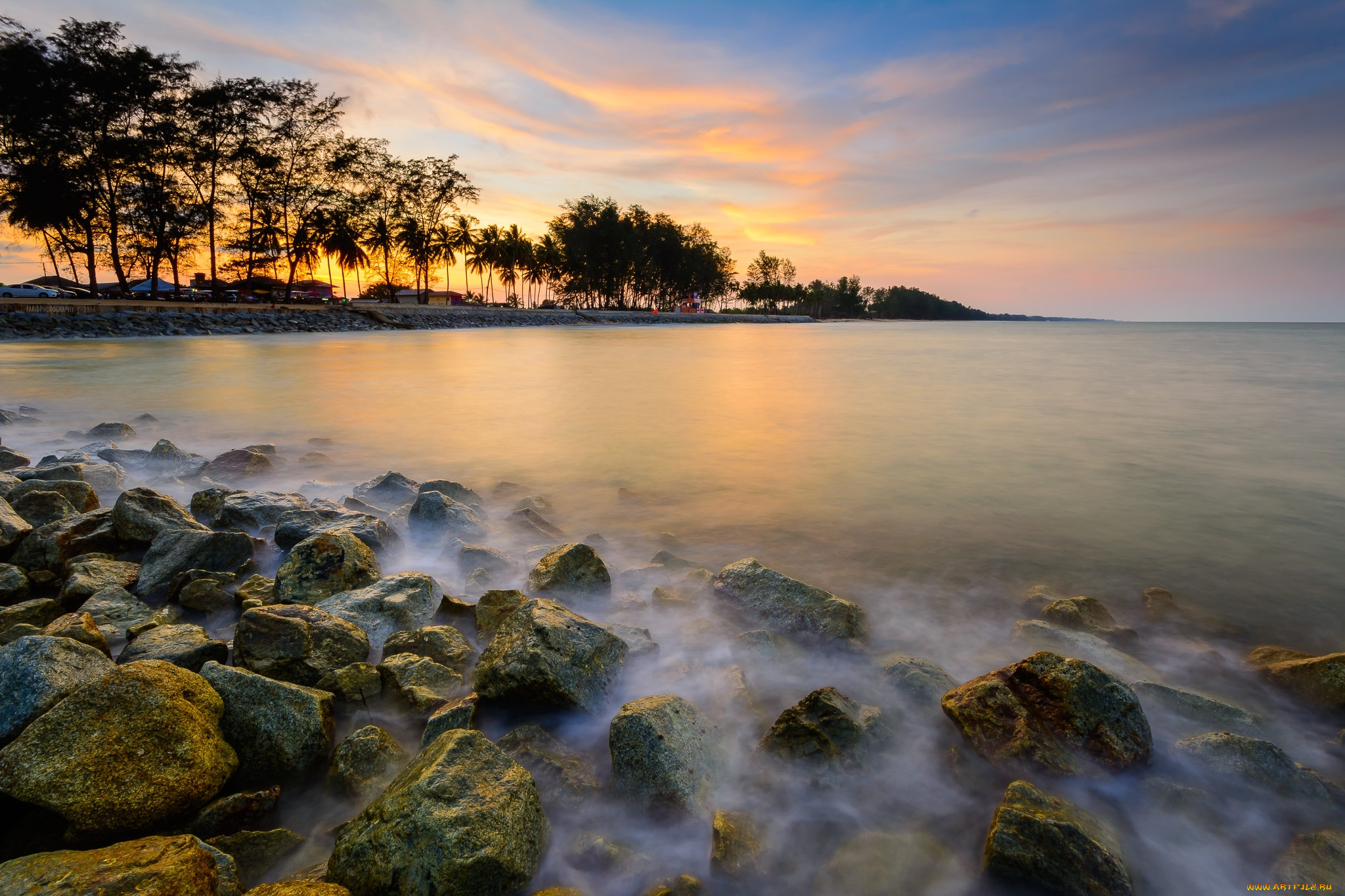 природа, побережье, море, берег