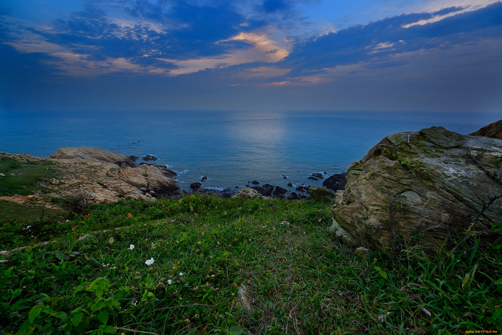 природа, побережье, море, берег