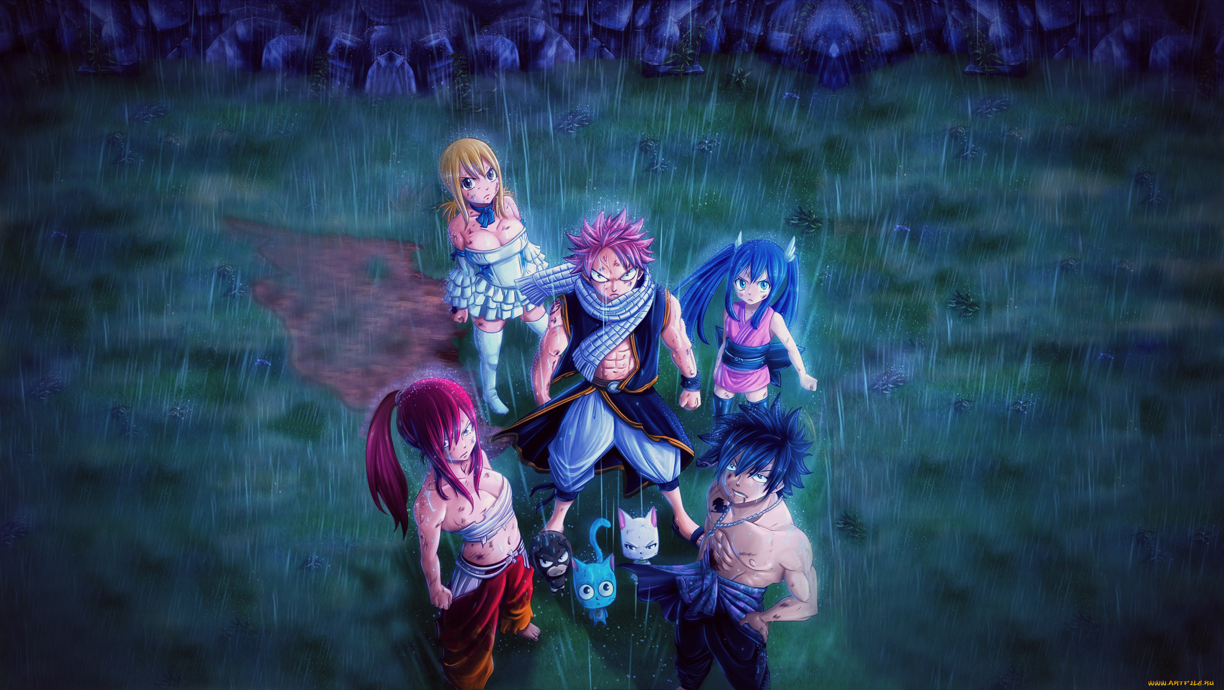 аниме, fairy, tail, хвост, феи