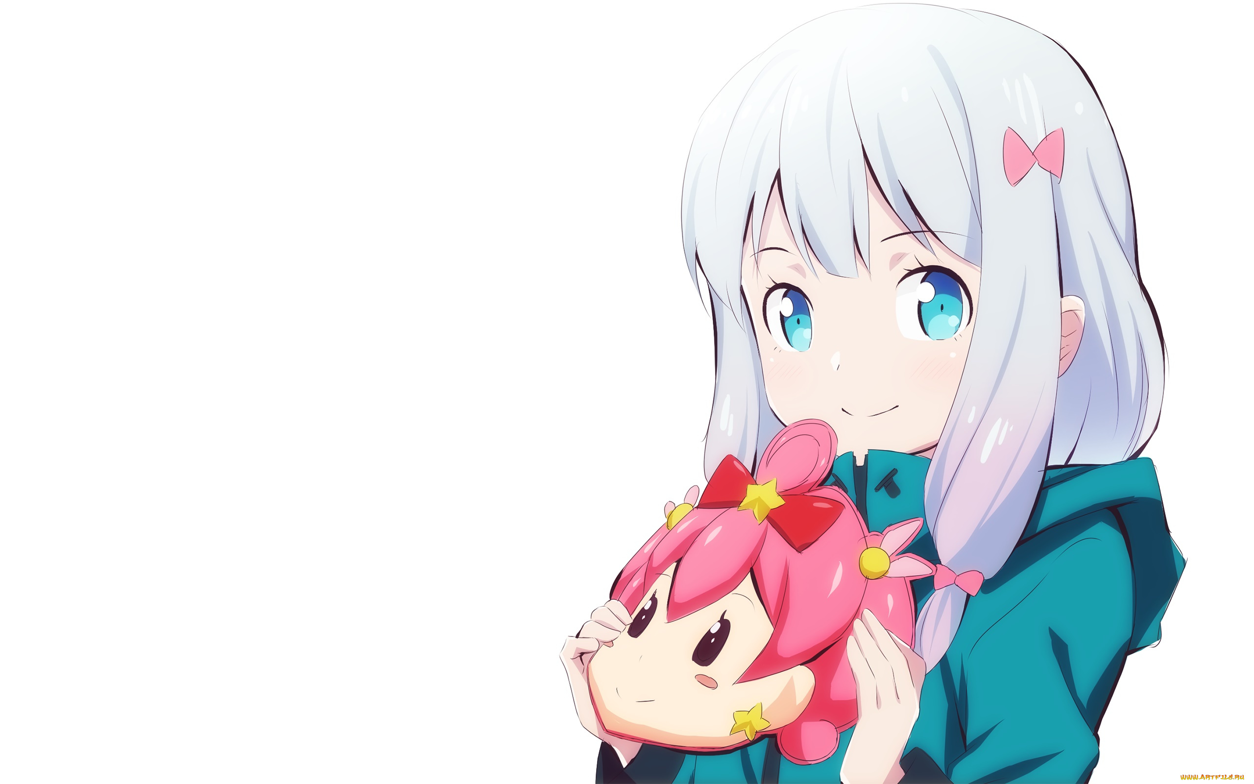 аниме, eromanga-sensei, девушка, взгляд, фон