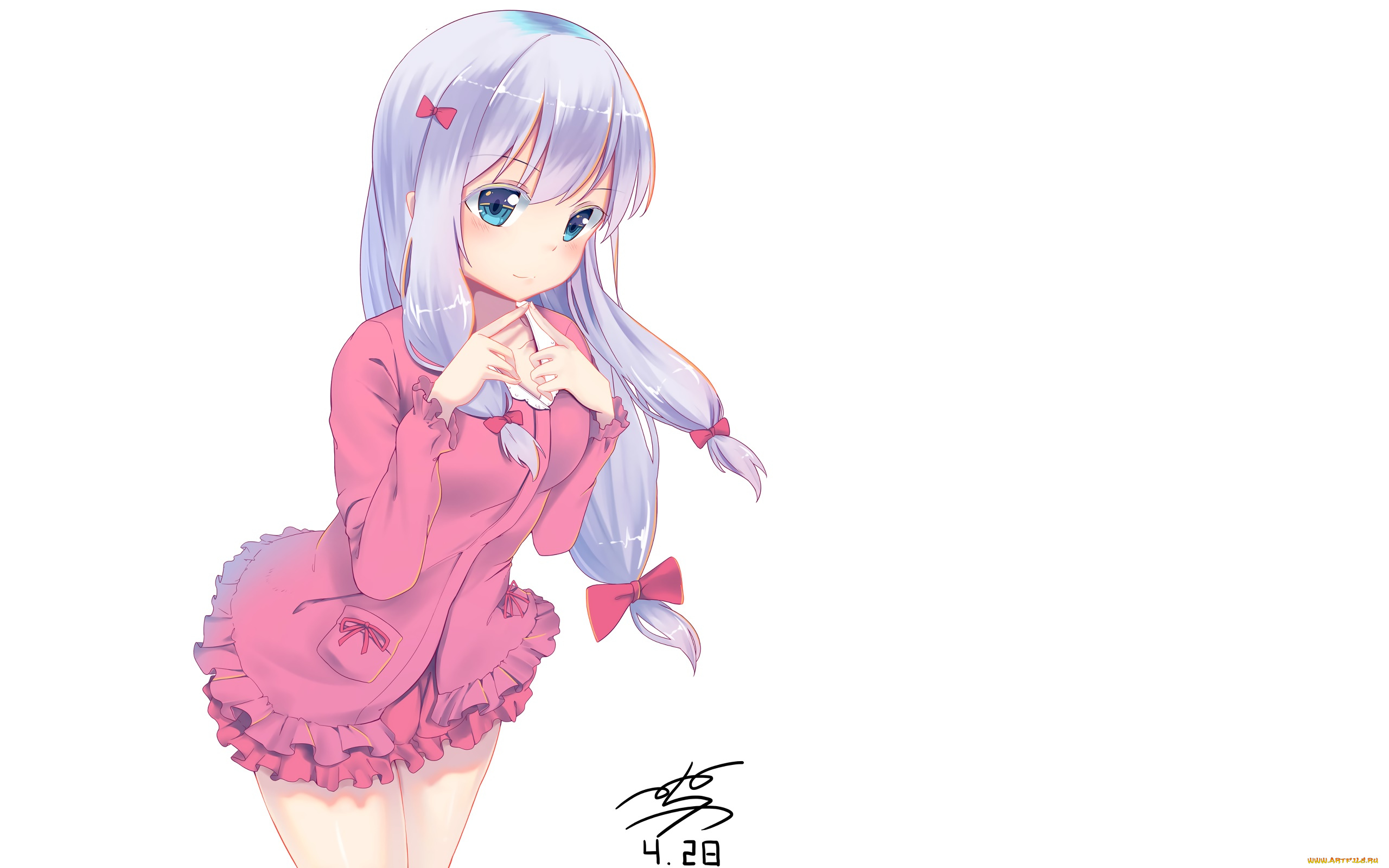 аниме, eromanga-sensei, фон, взгляд, девушка