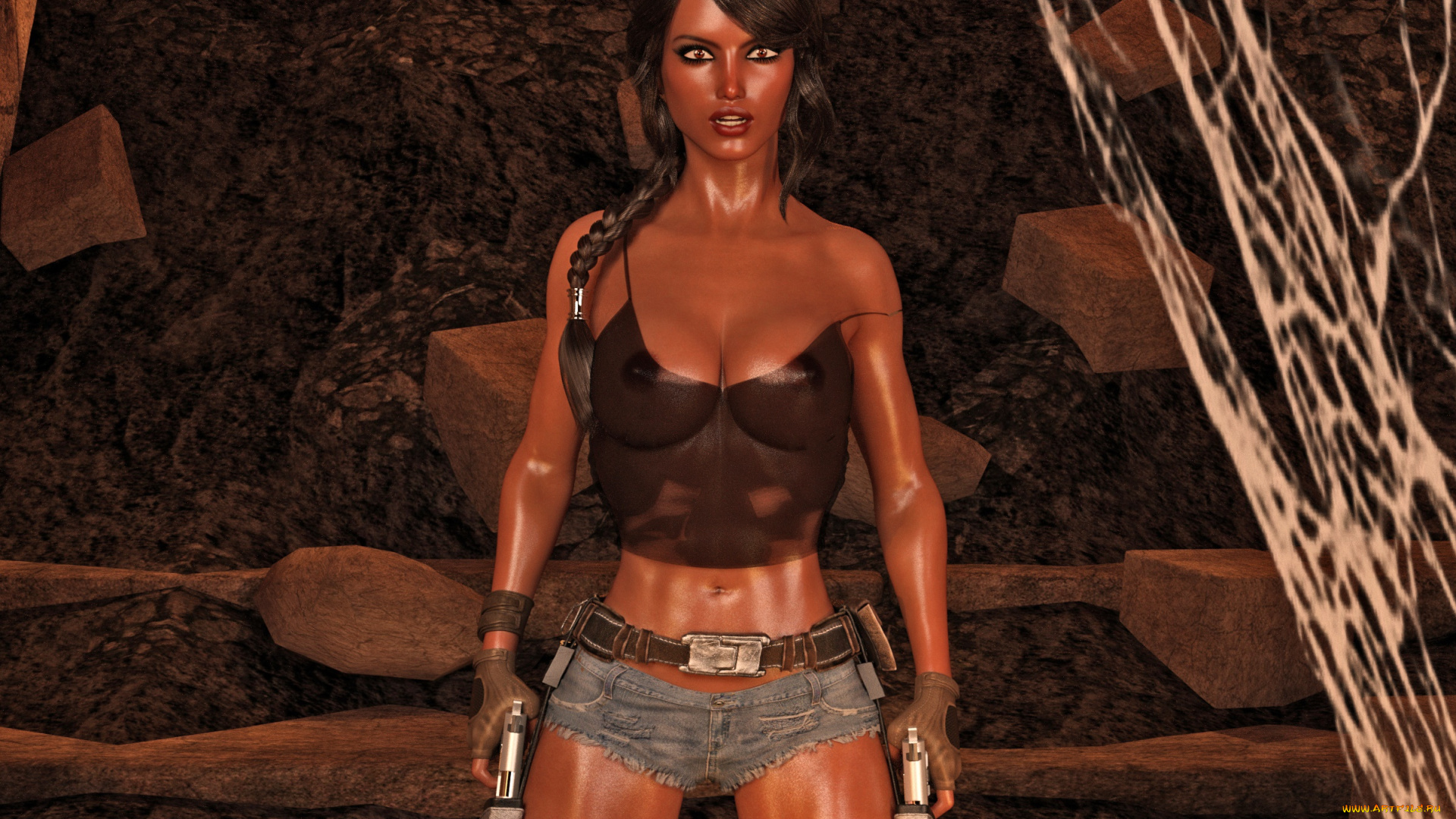 3д, графика, фантазия, , fantasy, оружие, фон, взгляд, девушка