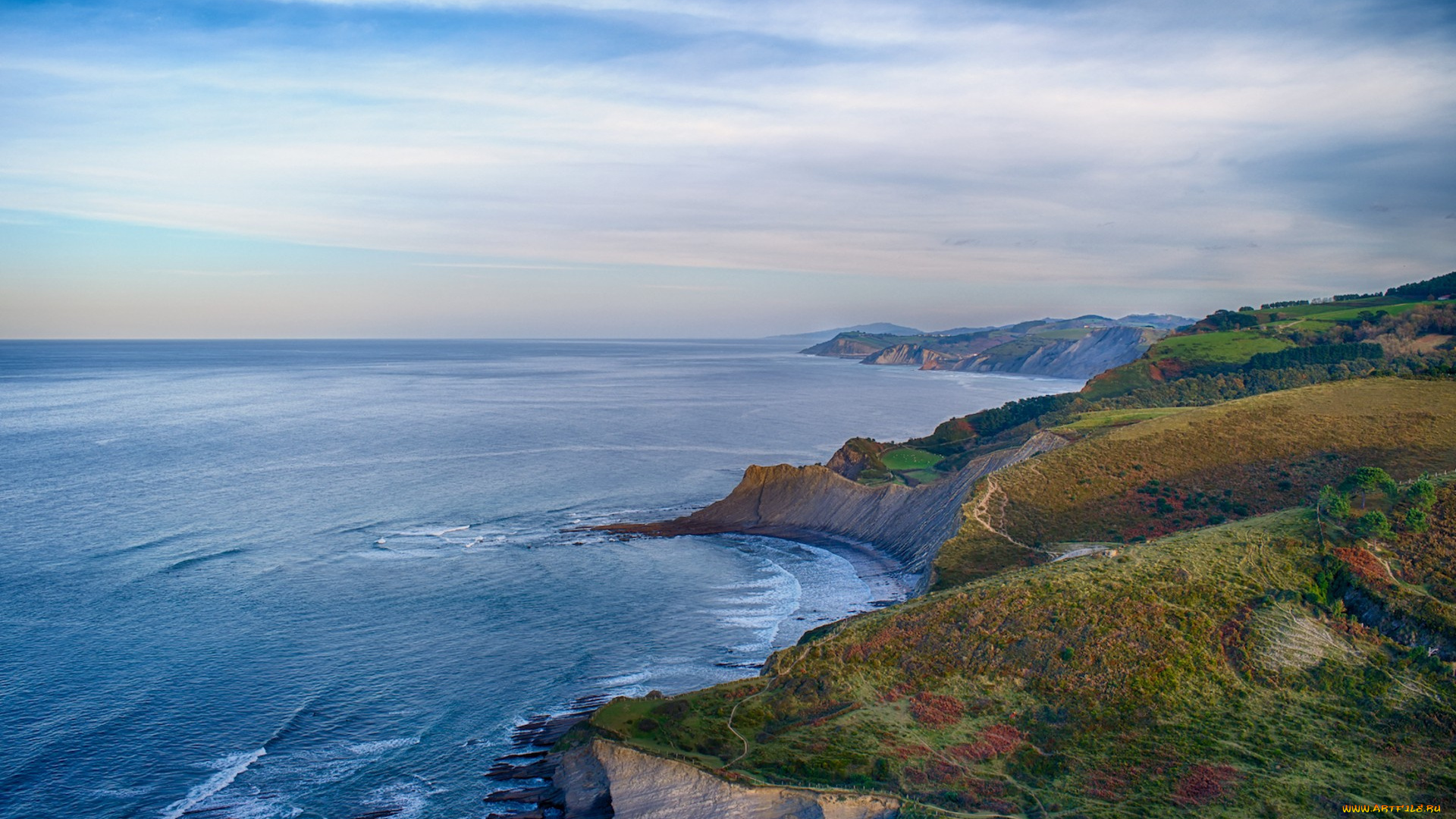 природа, побережье, простор