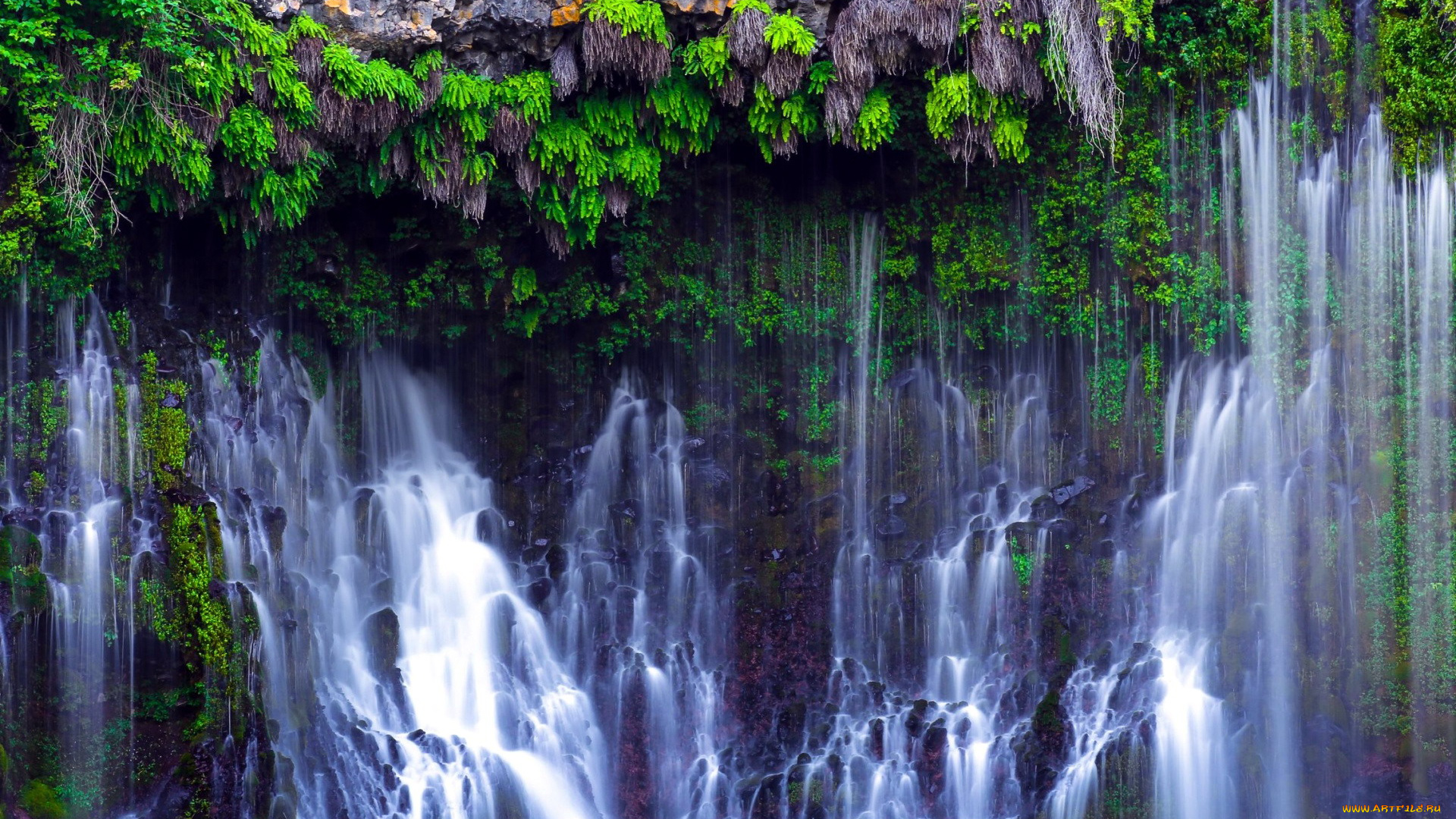 природа, водопады, вода, потоки