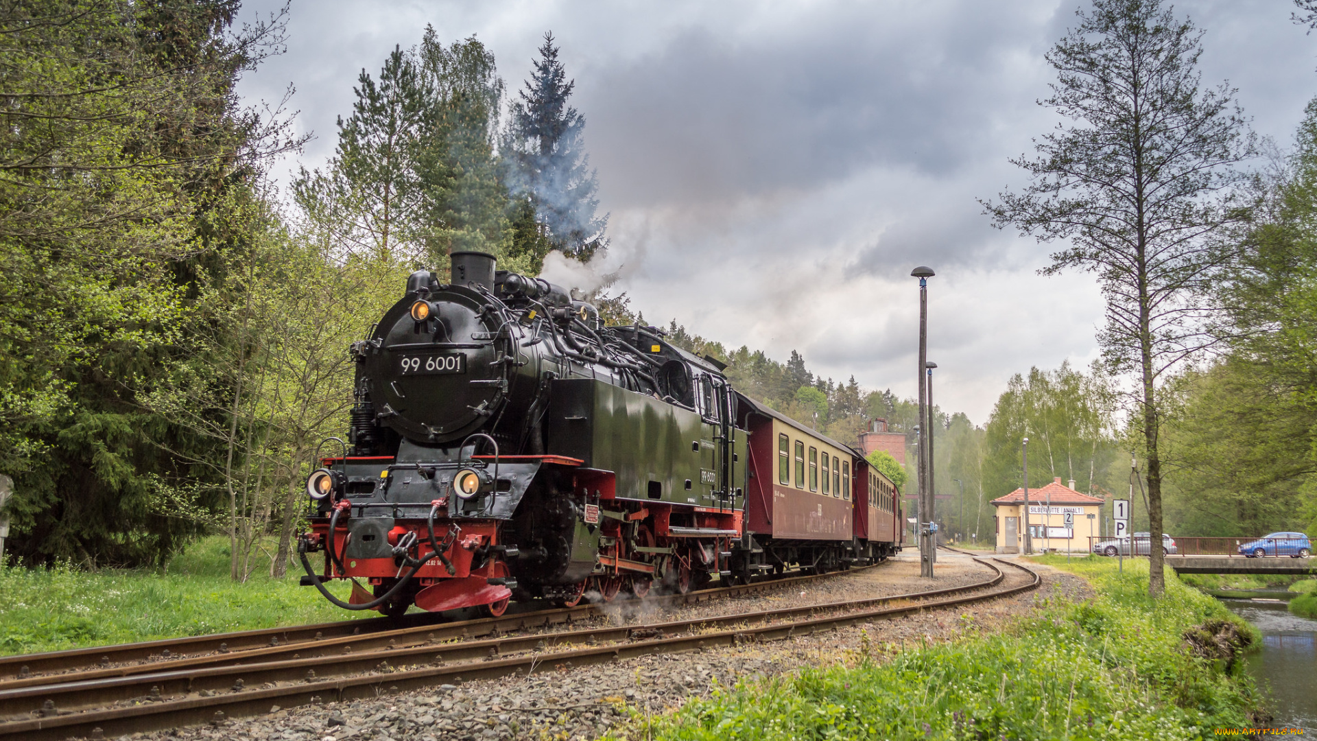 техника, паровозы, локомотив, состав