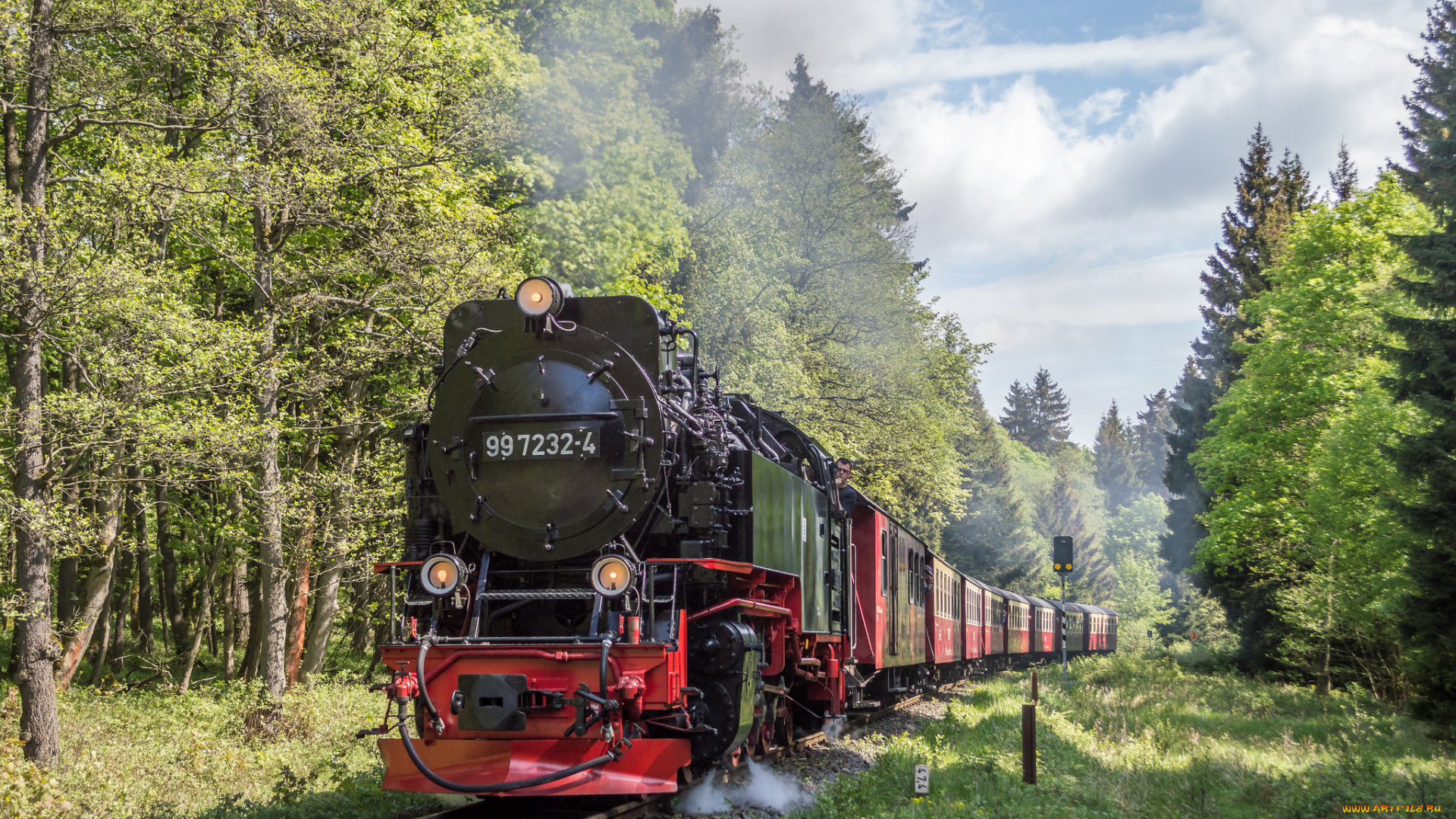 техника, паровозы, состав, локомотив