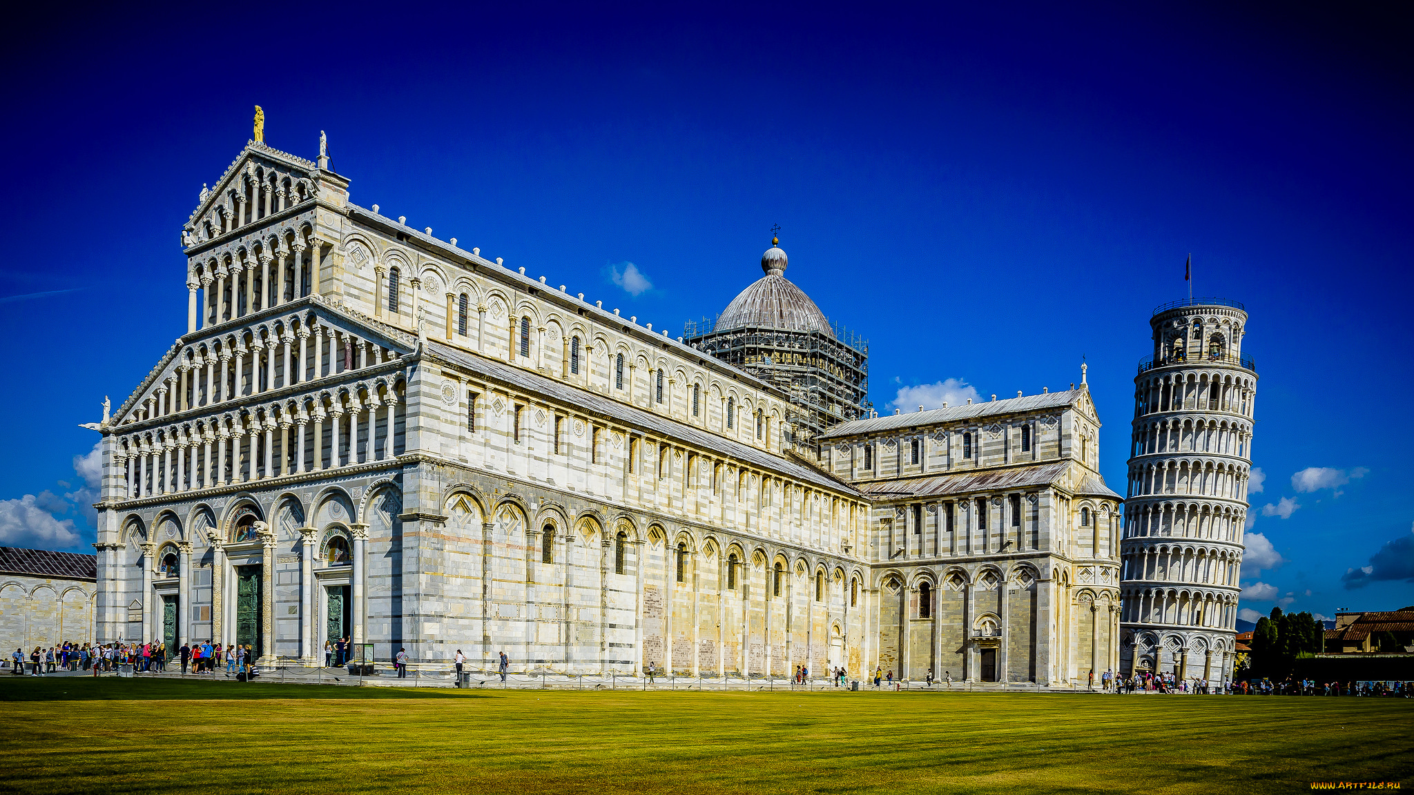 bas&, 237, lica, y, torre, de, pisa, города, пиза, , италия, простор