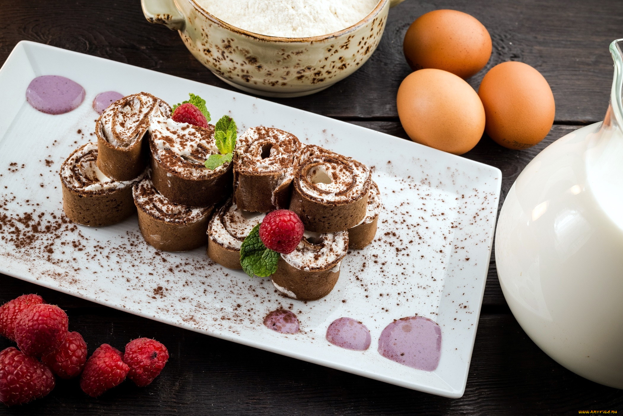 еда, пирожные, , кексы, , печенье, десерт, лакомство, пирожное, малина, мята