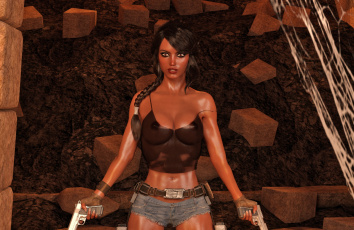 Картинка 3д+графика фантазия+ fantasy девушка оружие фон взгляд