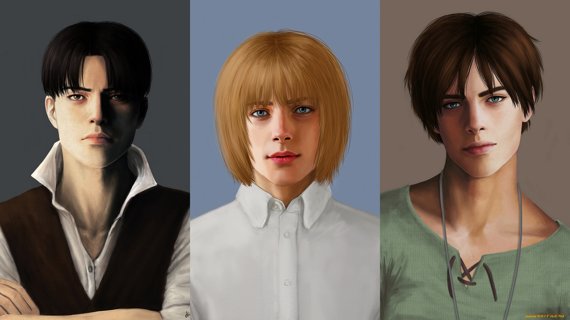 аниме, shingeki, no, kyojin, парни