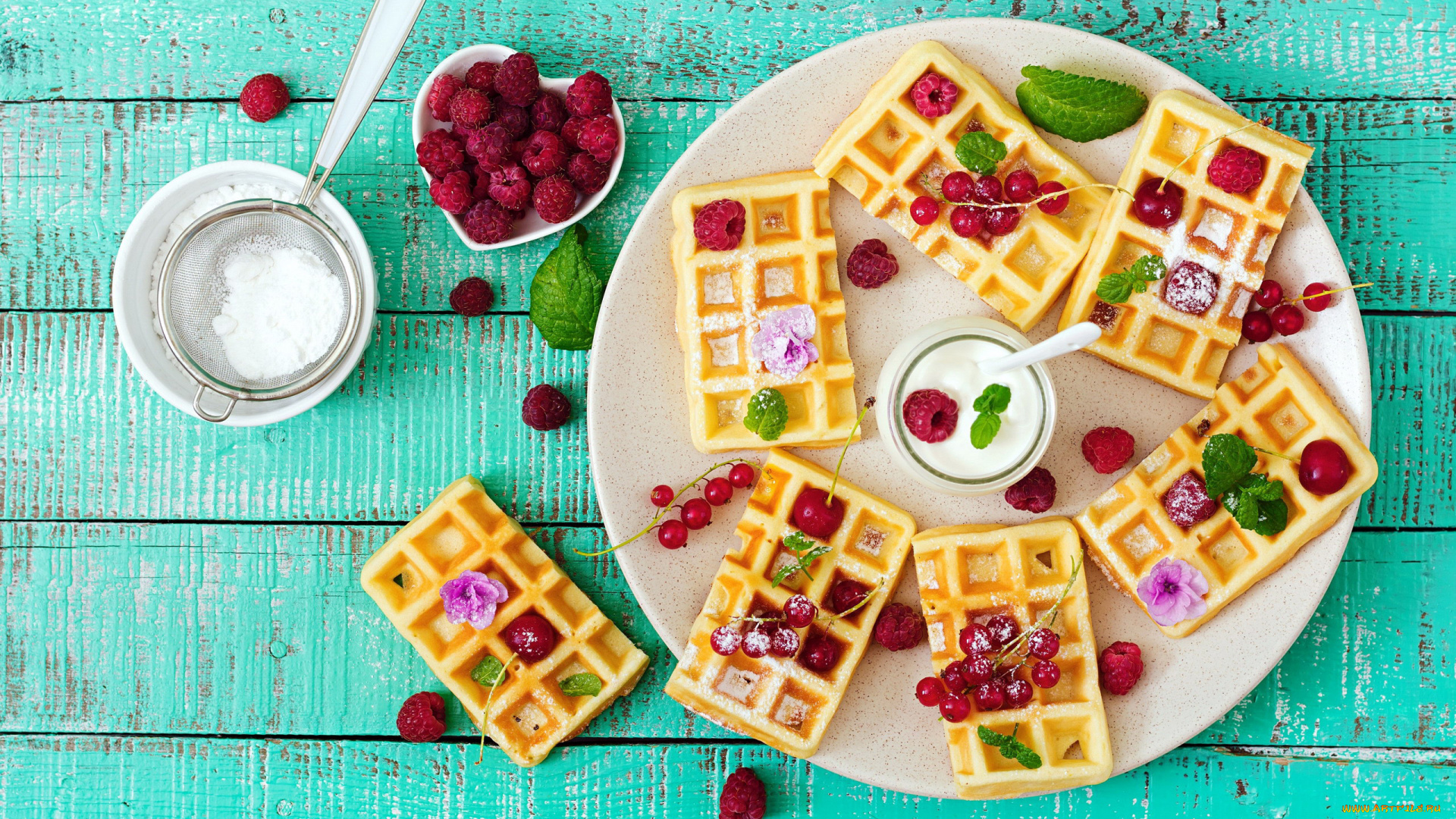 еда, блины, , оладьи, смородина, вафли, малина