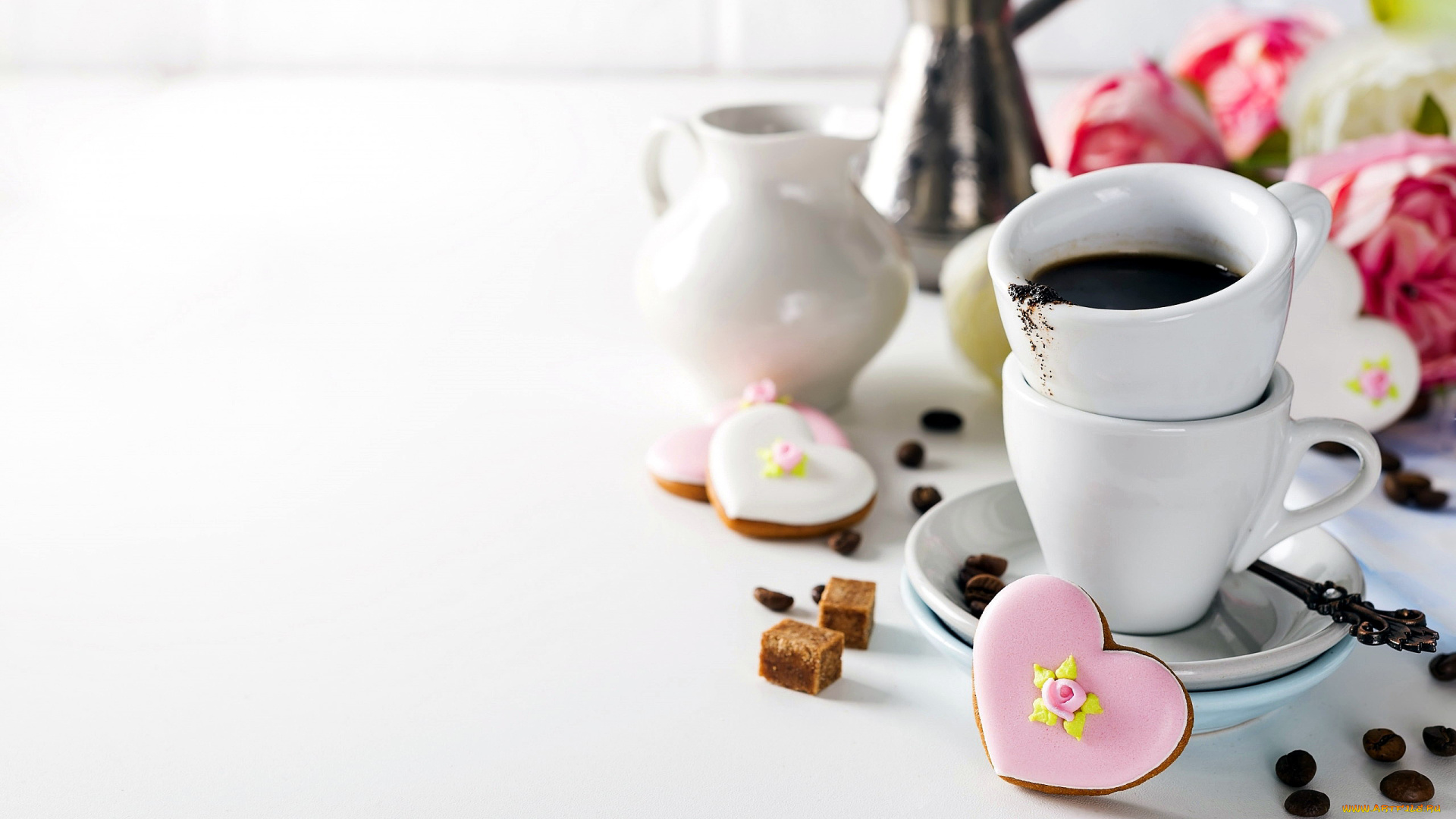 еда, кофе, , кофейные, зёрна, печенье