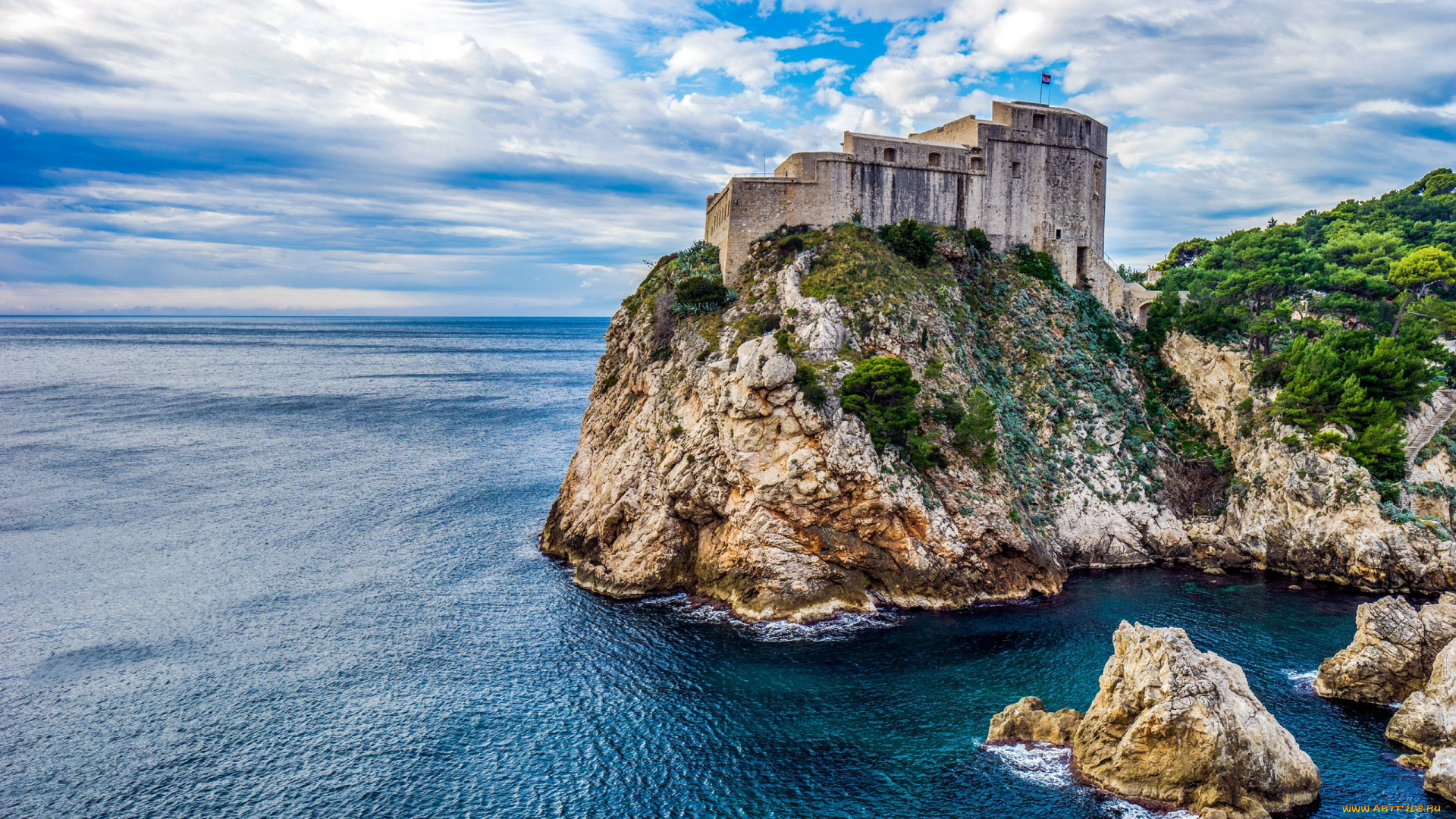 города, дубровник, , хорватия, крепость