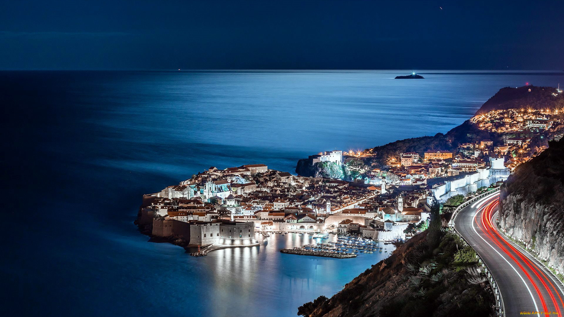 города, дубровник, , хорватия, панорама