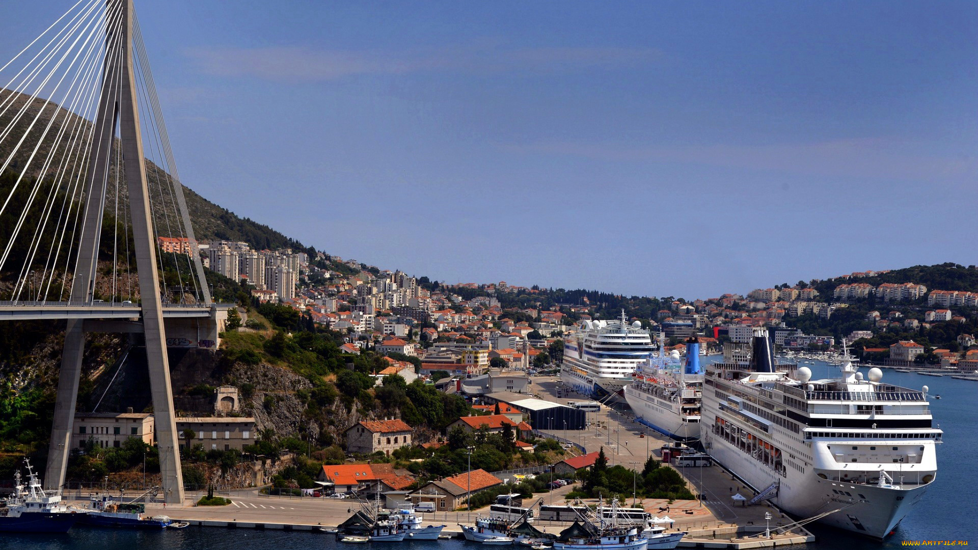 города, дубровник, , хорватия, пристань