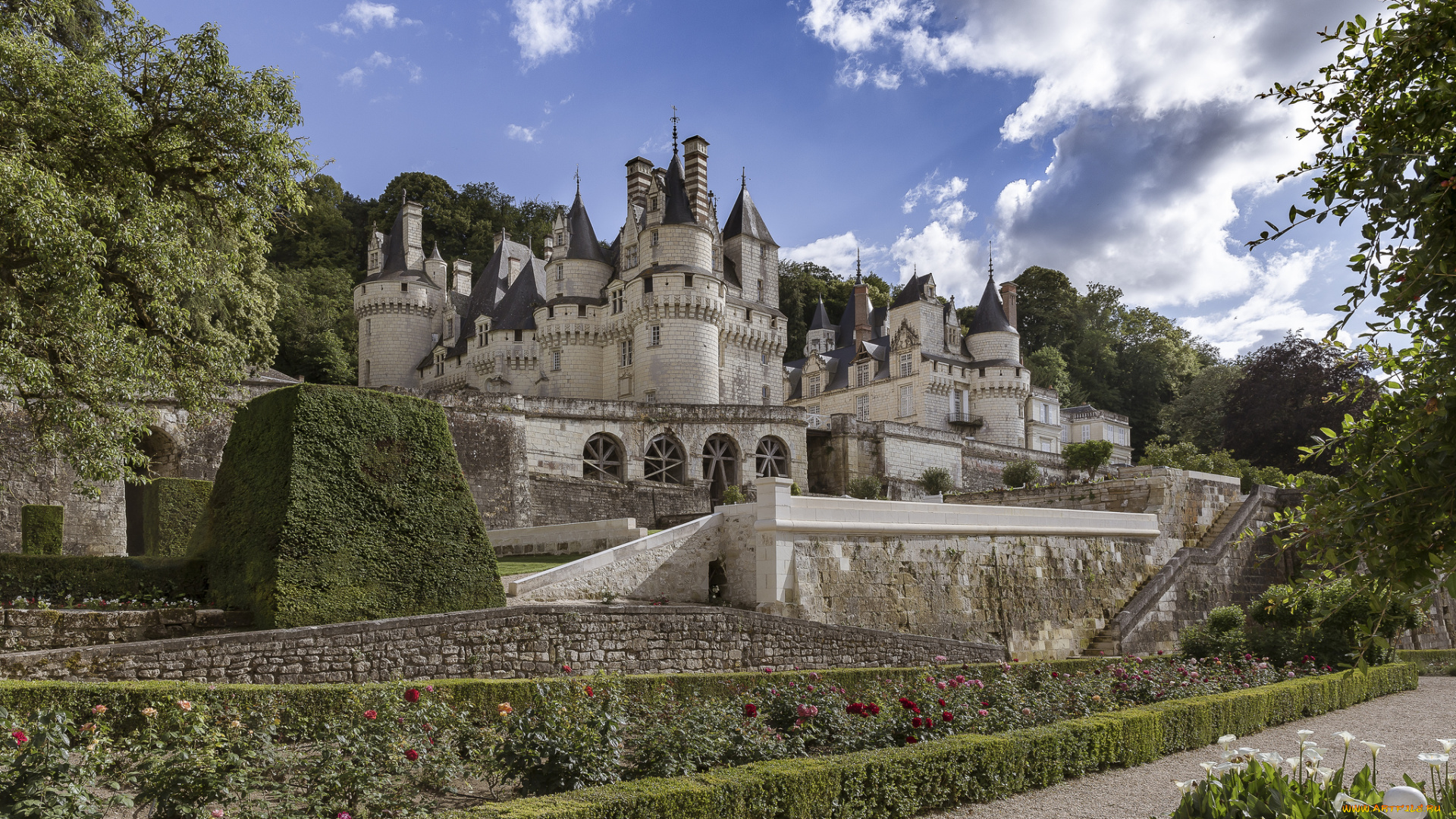 города, замки, франции, простор