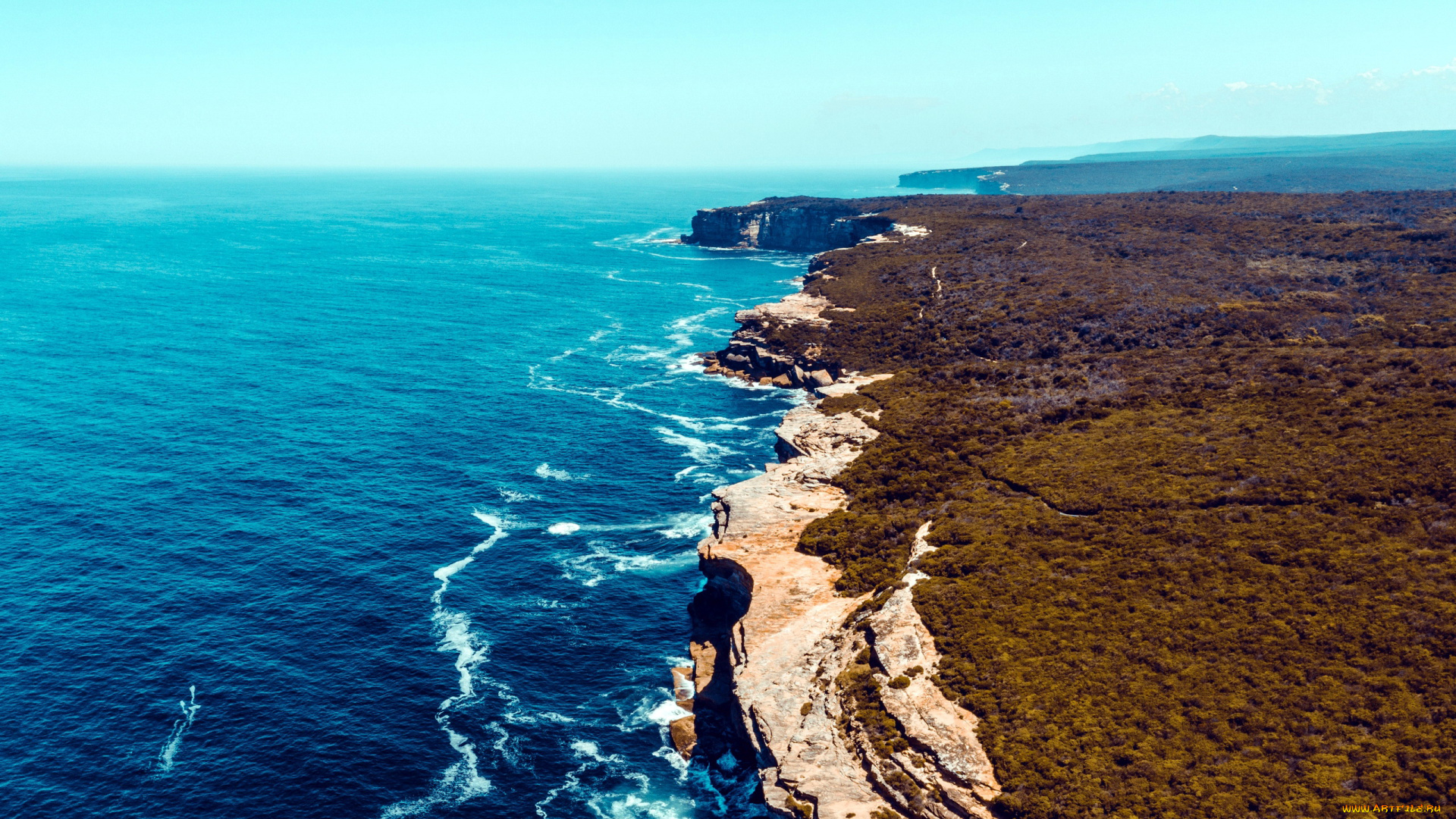 природа, побережье, волны